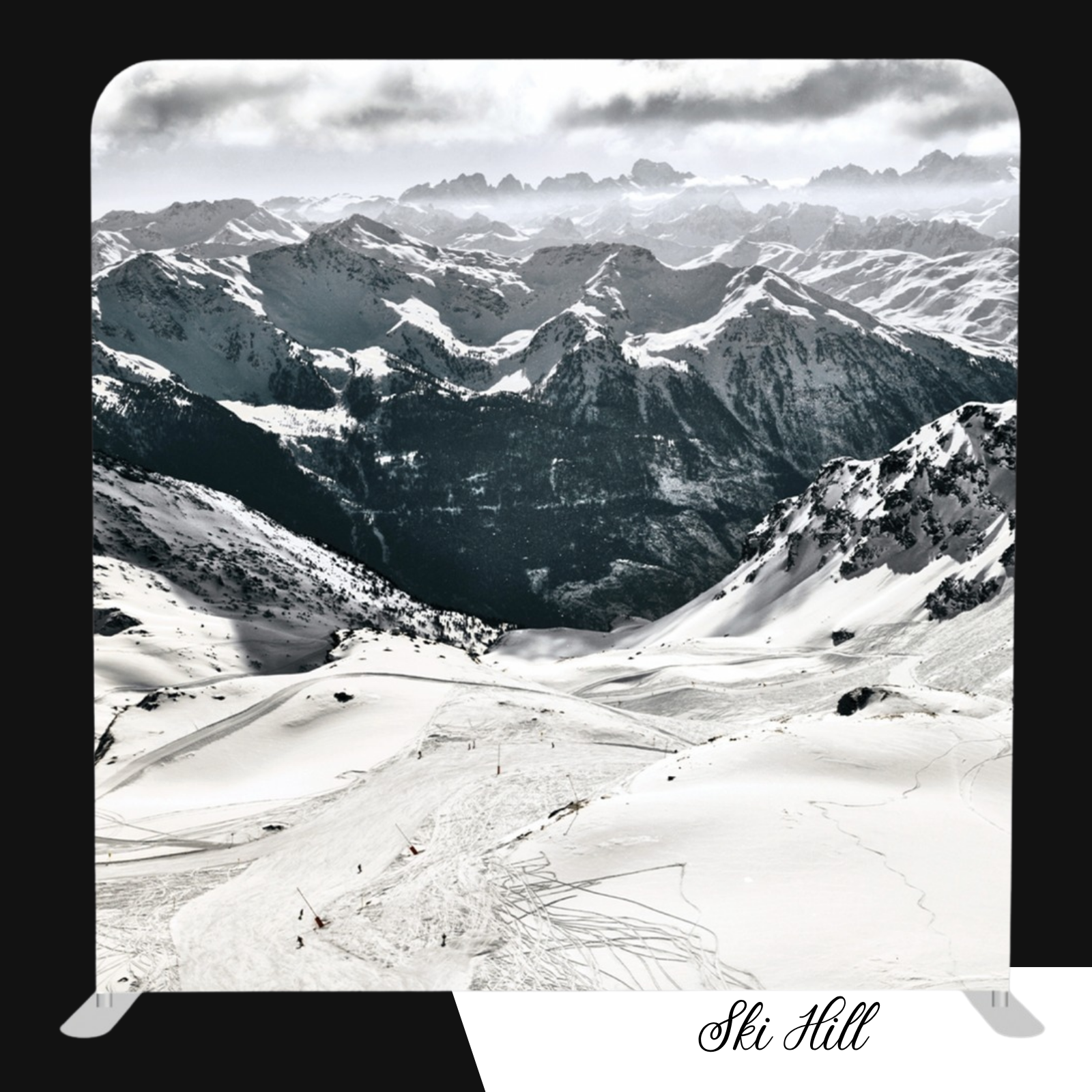 Ski Hill Photo Booth Backdrop