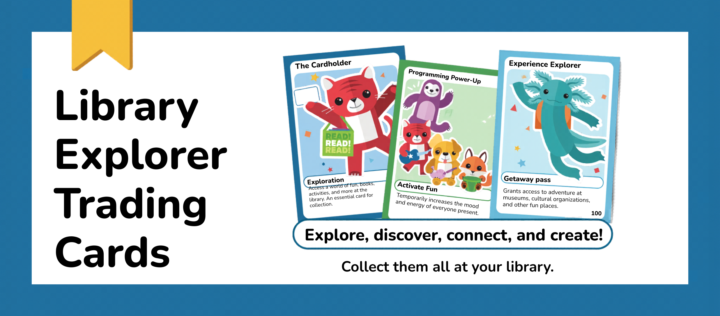 PLAY Card program: All Azalea Regional Library System students get fines-free materials and online resources to help succeed in school. Includes AZRLS and PINES logos.