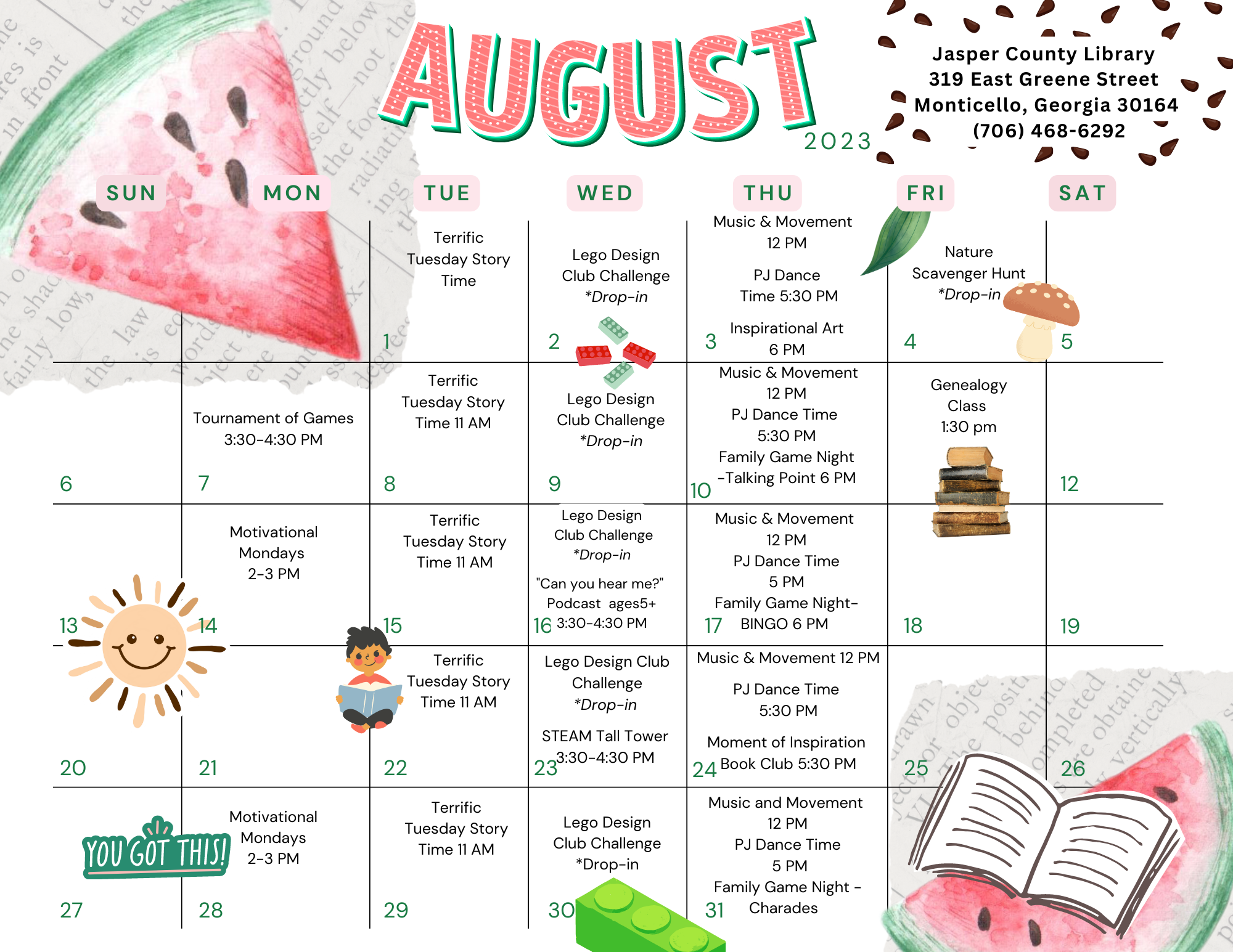 August 2023 Programs &amp; Events