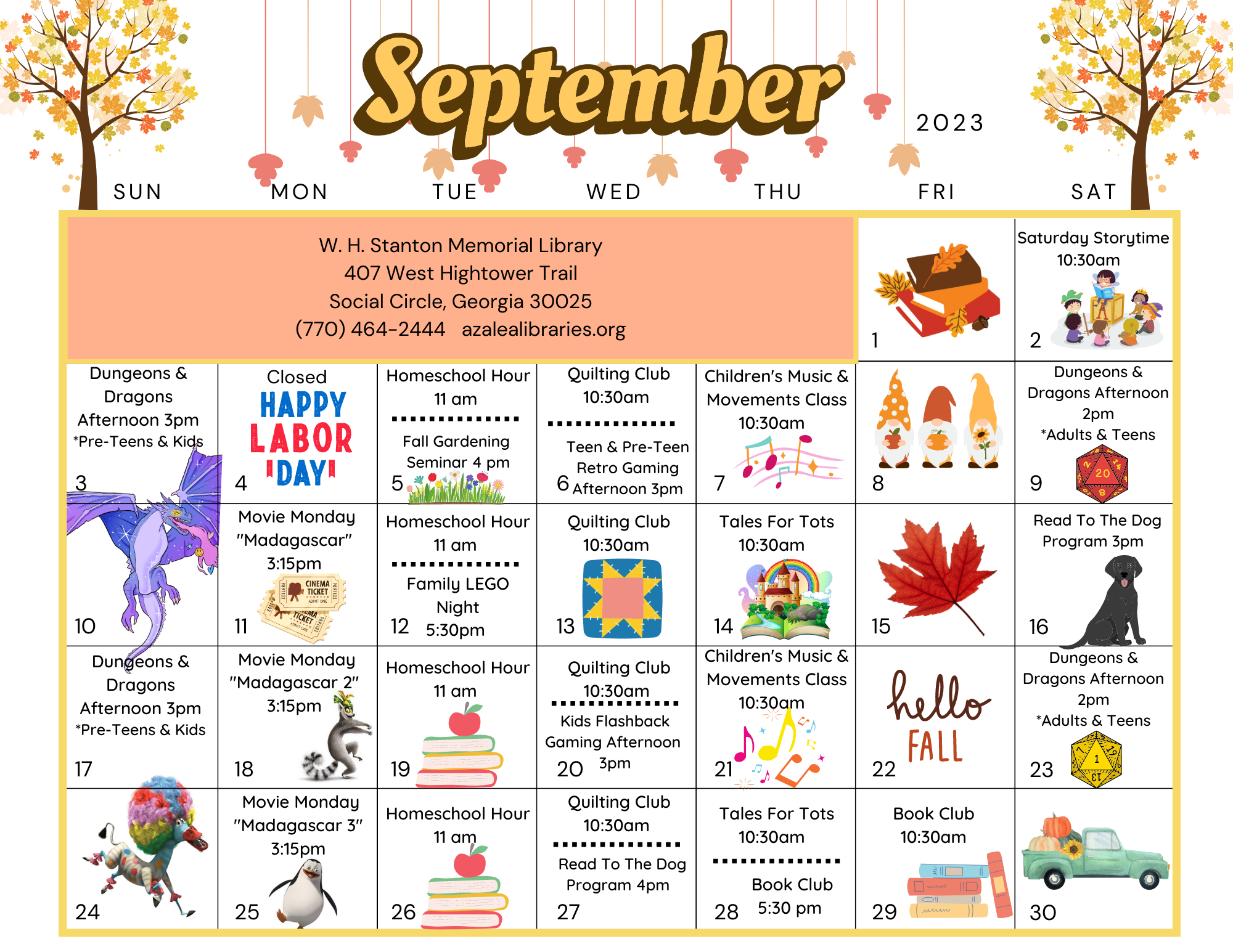 Crisp Pages and Cozy Reads: Join us for Library Card Sign-up Month at W. H. Stanton Memorial Library