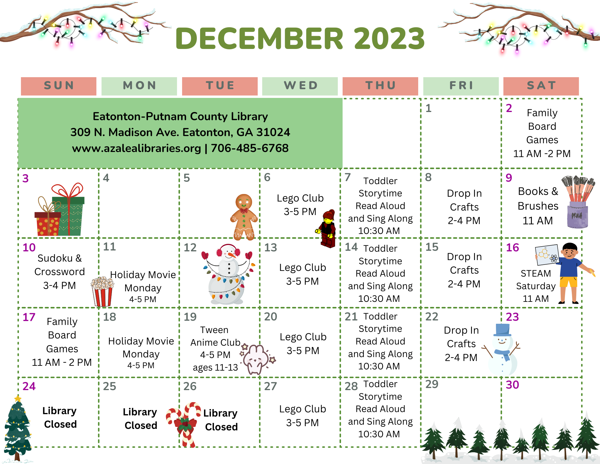 Unwrap the Magic of December at Eatonton-Putnam County Library.