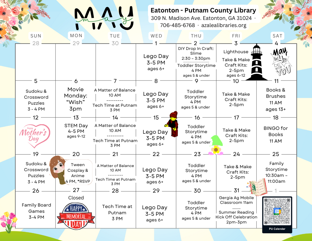Your Next Adventure Awaits this May at Eatonton-Putnam County Library.