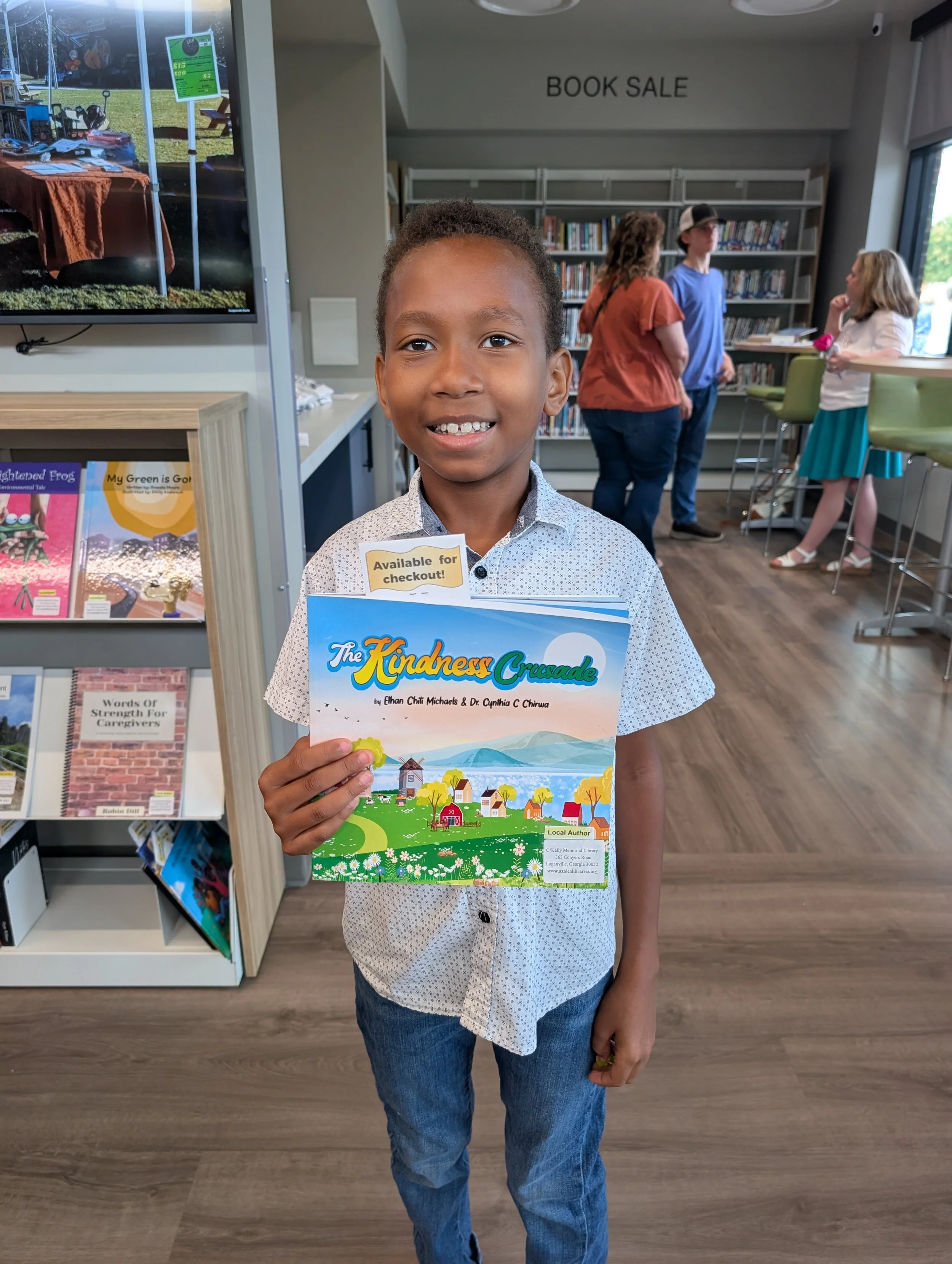 Local Author with his book