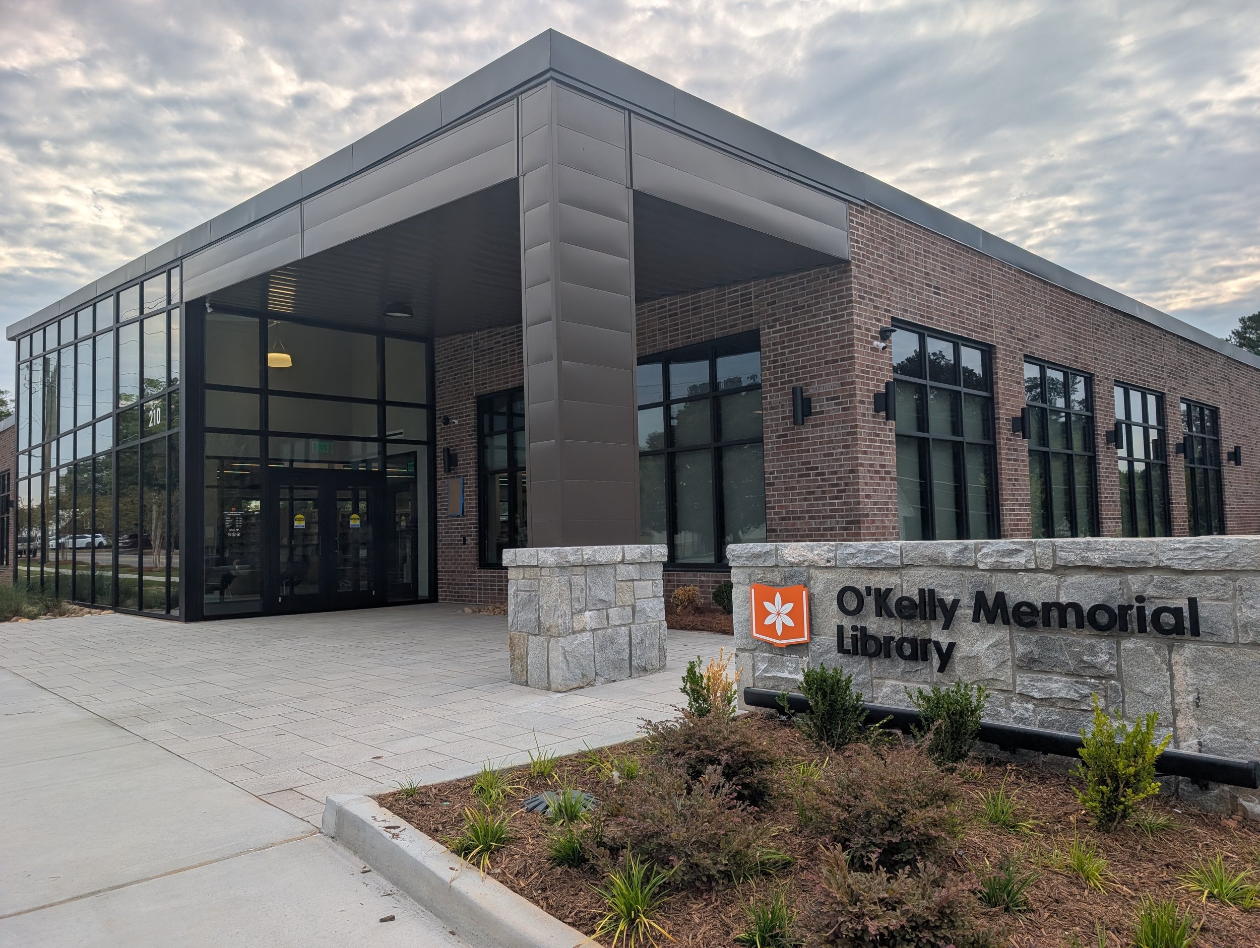 Facade of O'Kelly Memorial Library