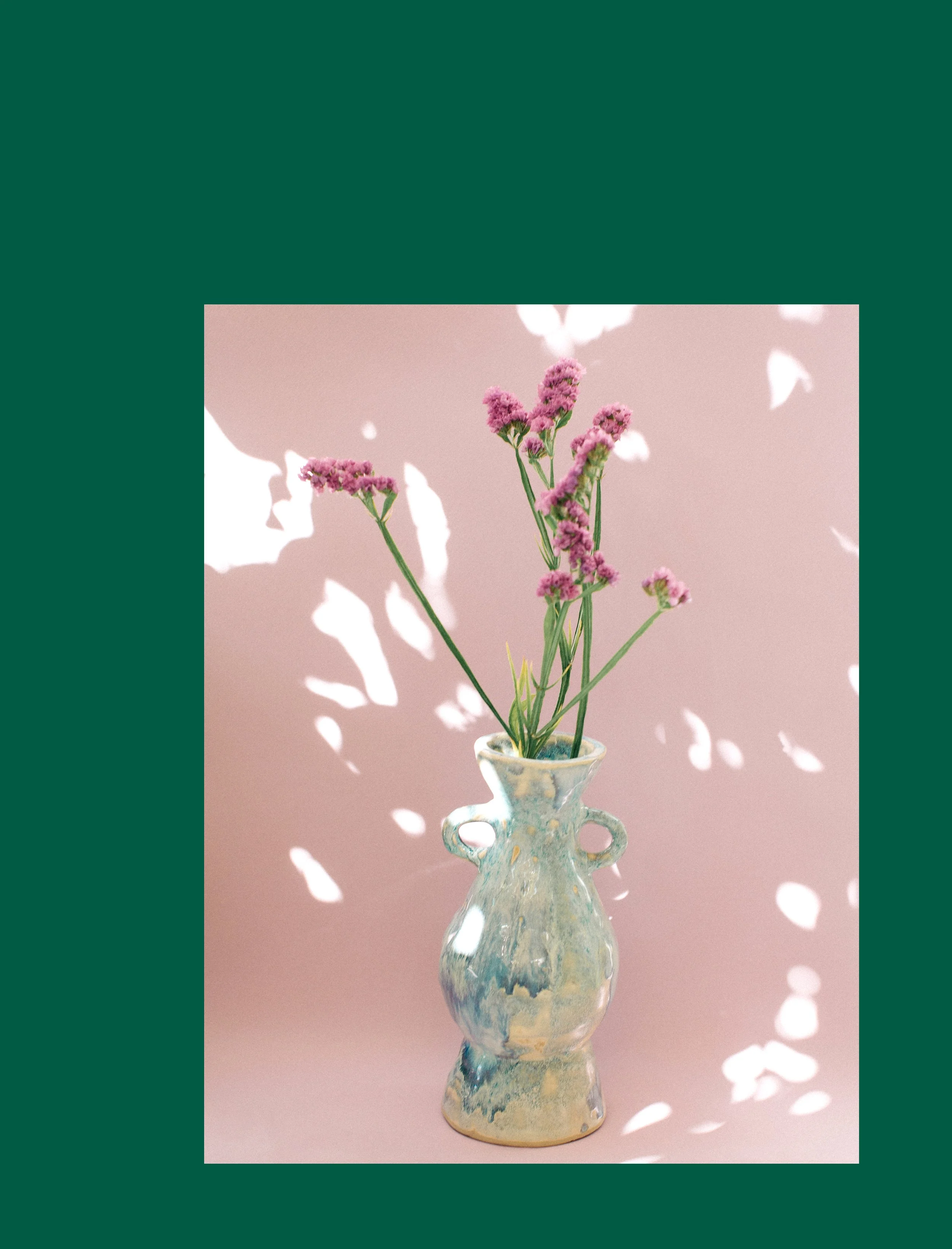 crystal blue glaze vase