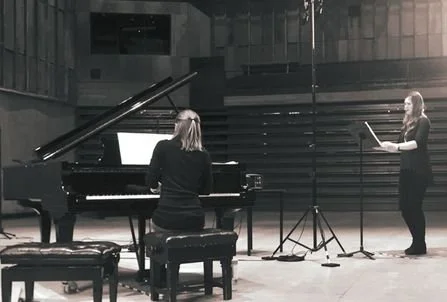 Recording 'I and Silence' with Marta Fontanals-Simmons at Britten Studio, Snape, 2017