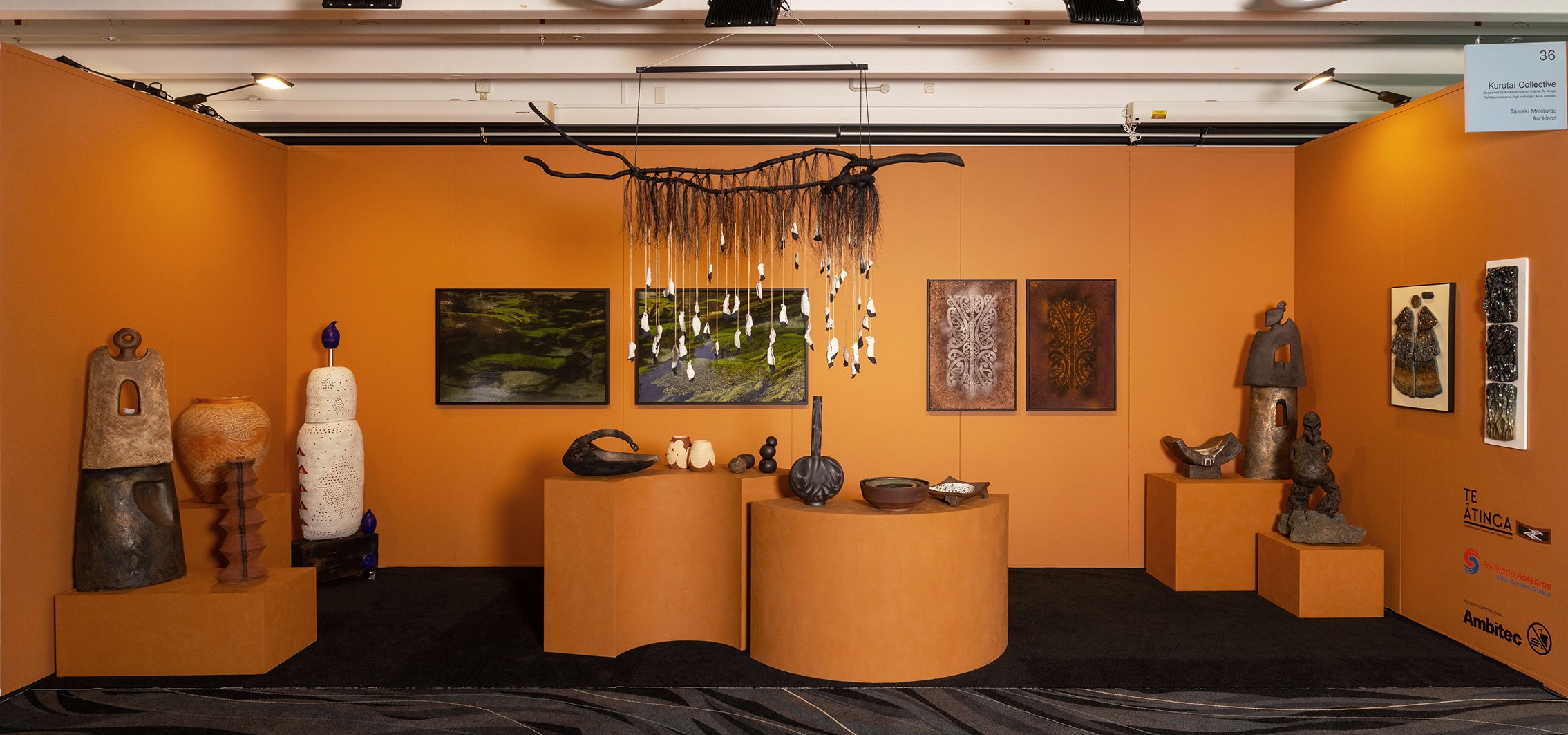 Kurutai orange booth at aotearoa artfair