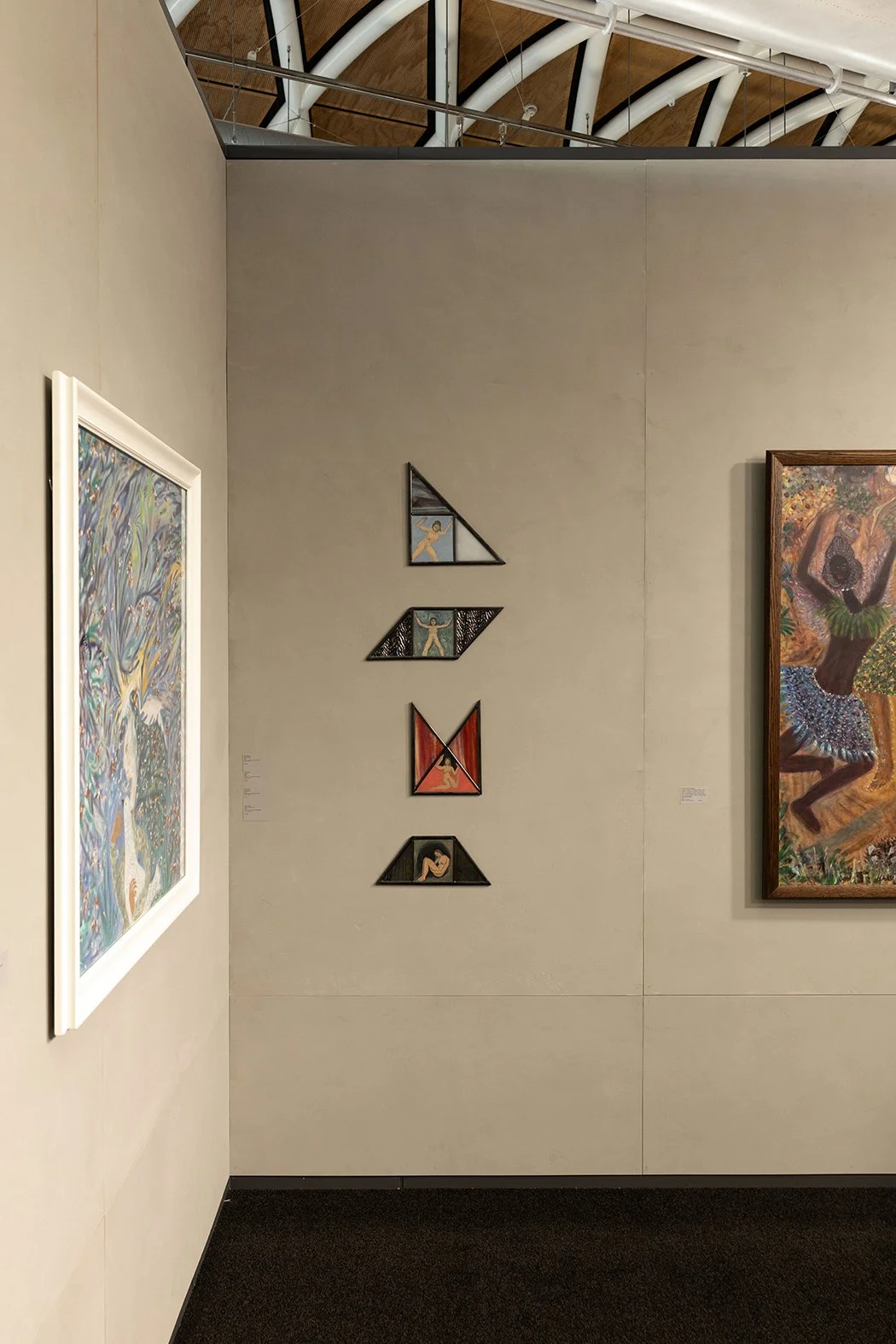 Art on textured grey ambitec panels