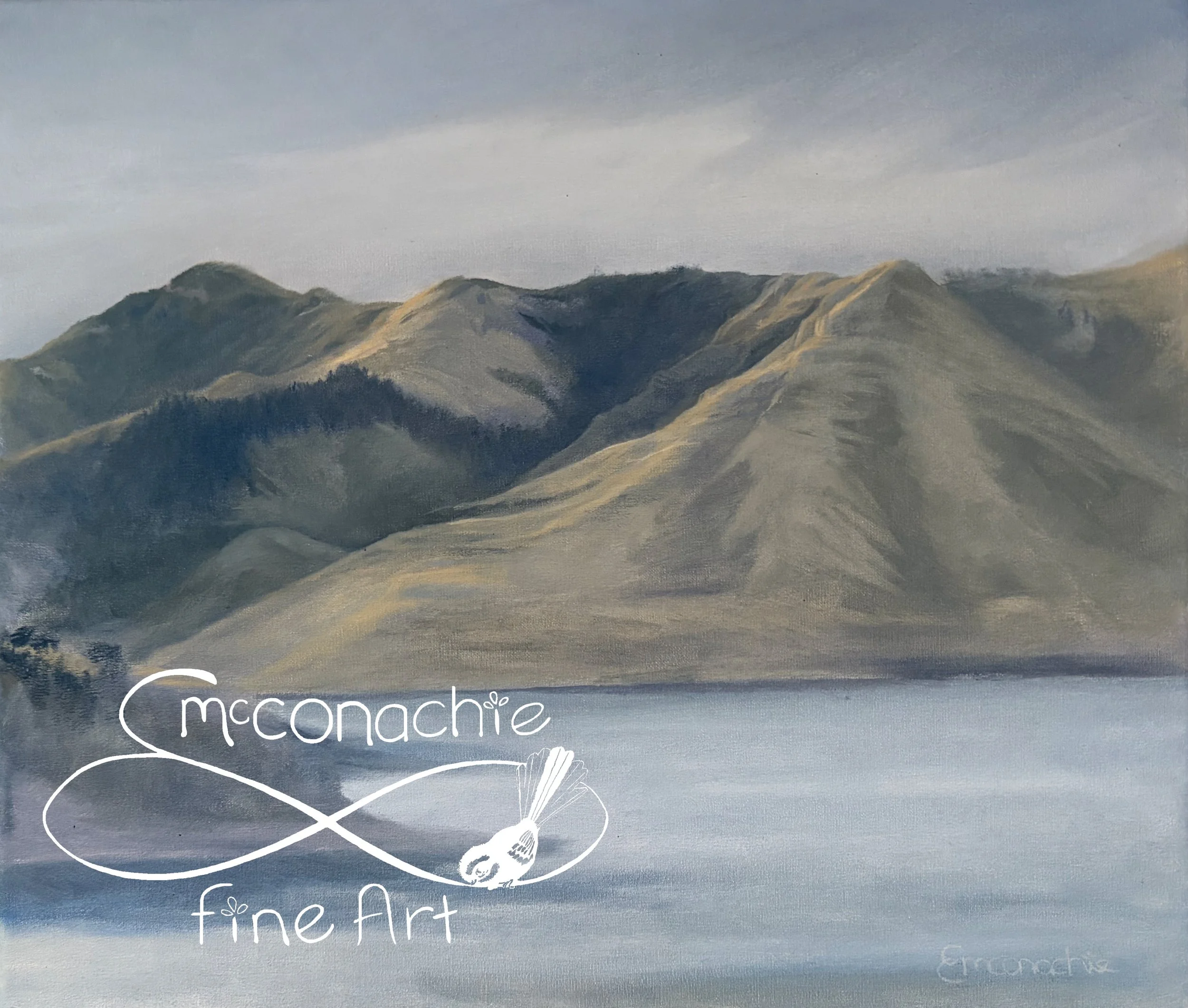 En Plein Air Port Hills Oil on Linen