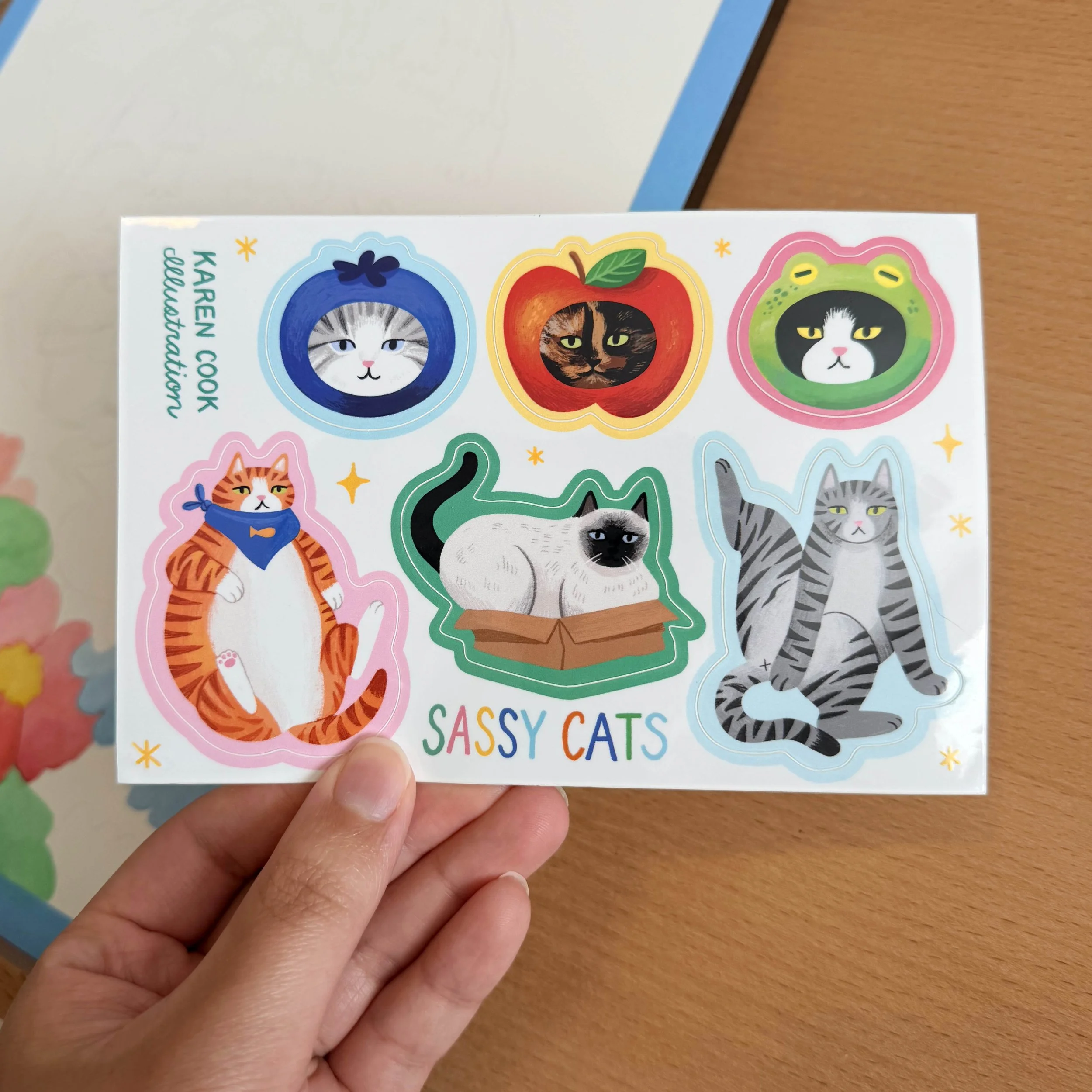 Sassy Cats Sticker Sheet