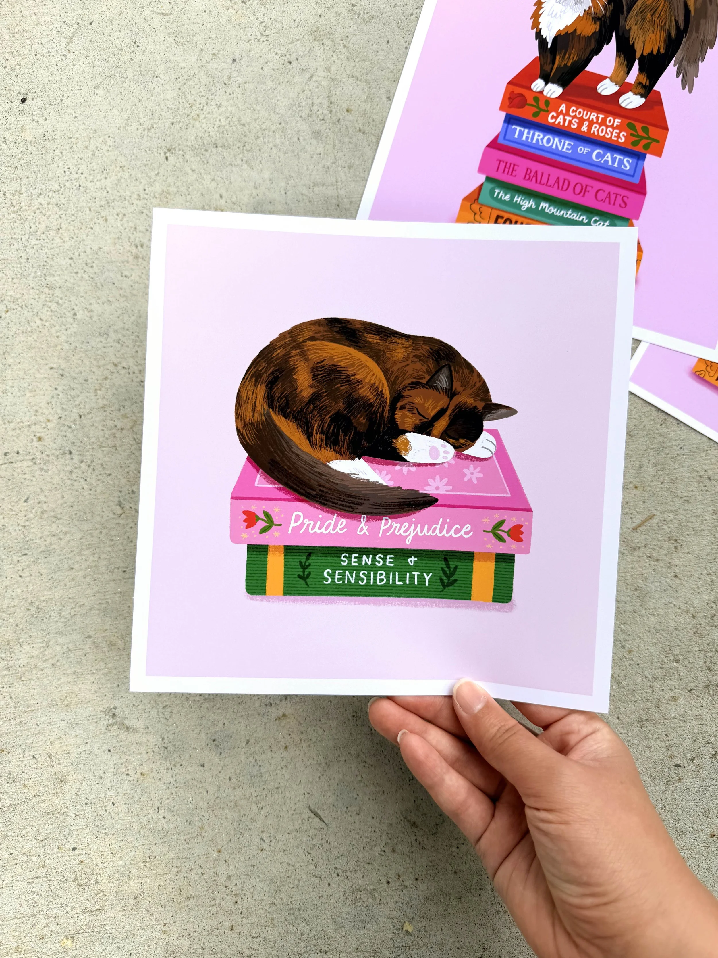 Sleeping Tortie Art Print