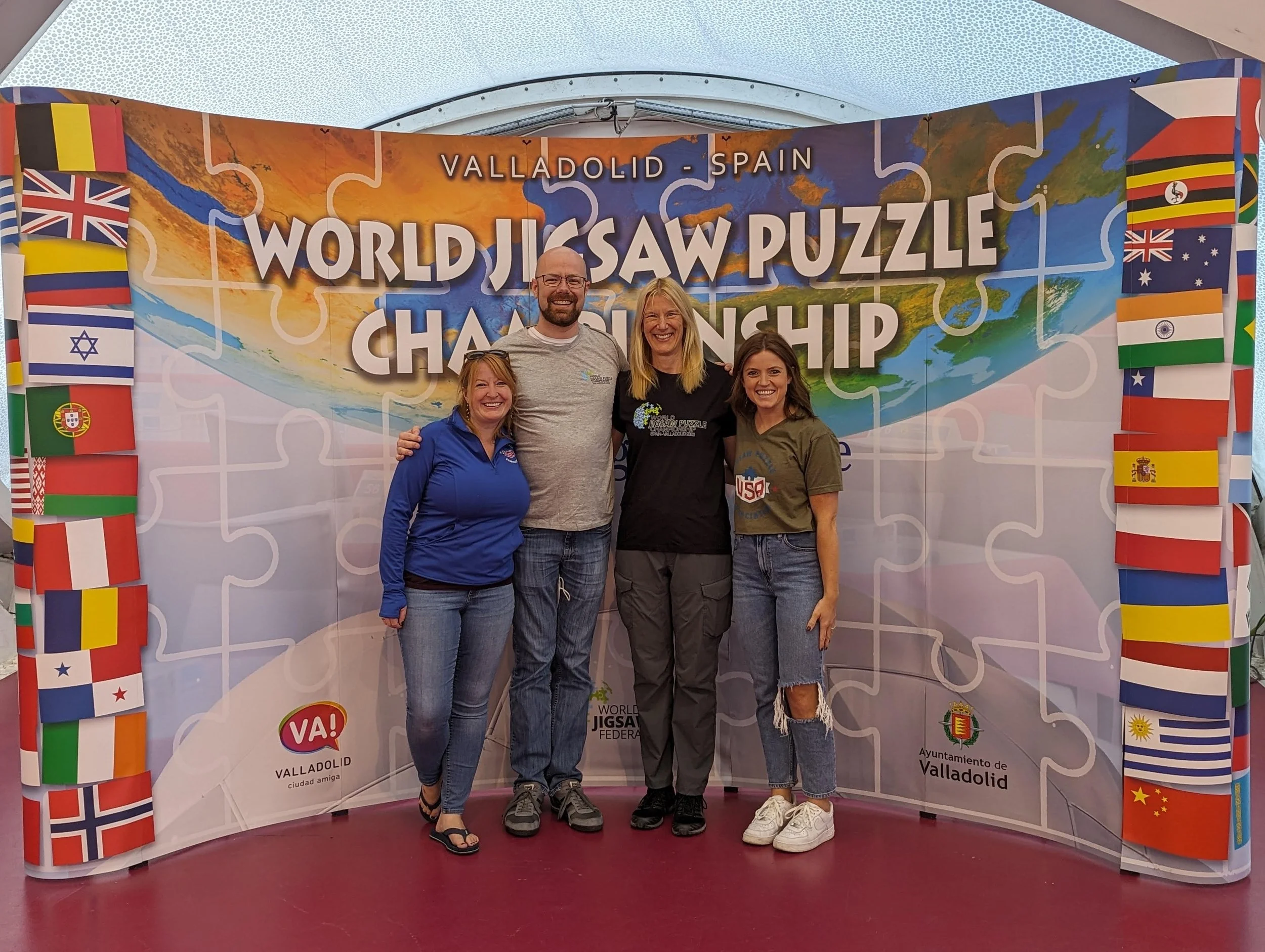 Worlds 2023 Teammates Becca T., Doug E., and Susanne R.