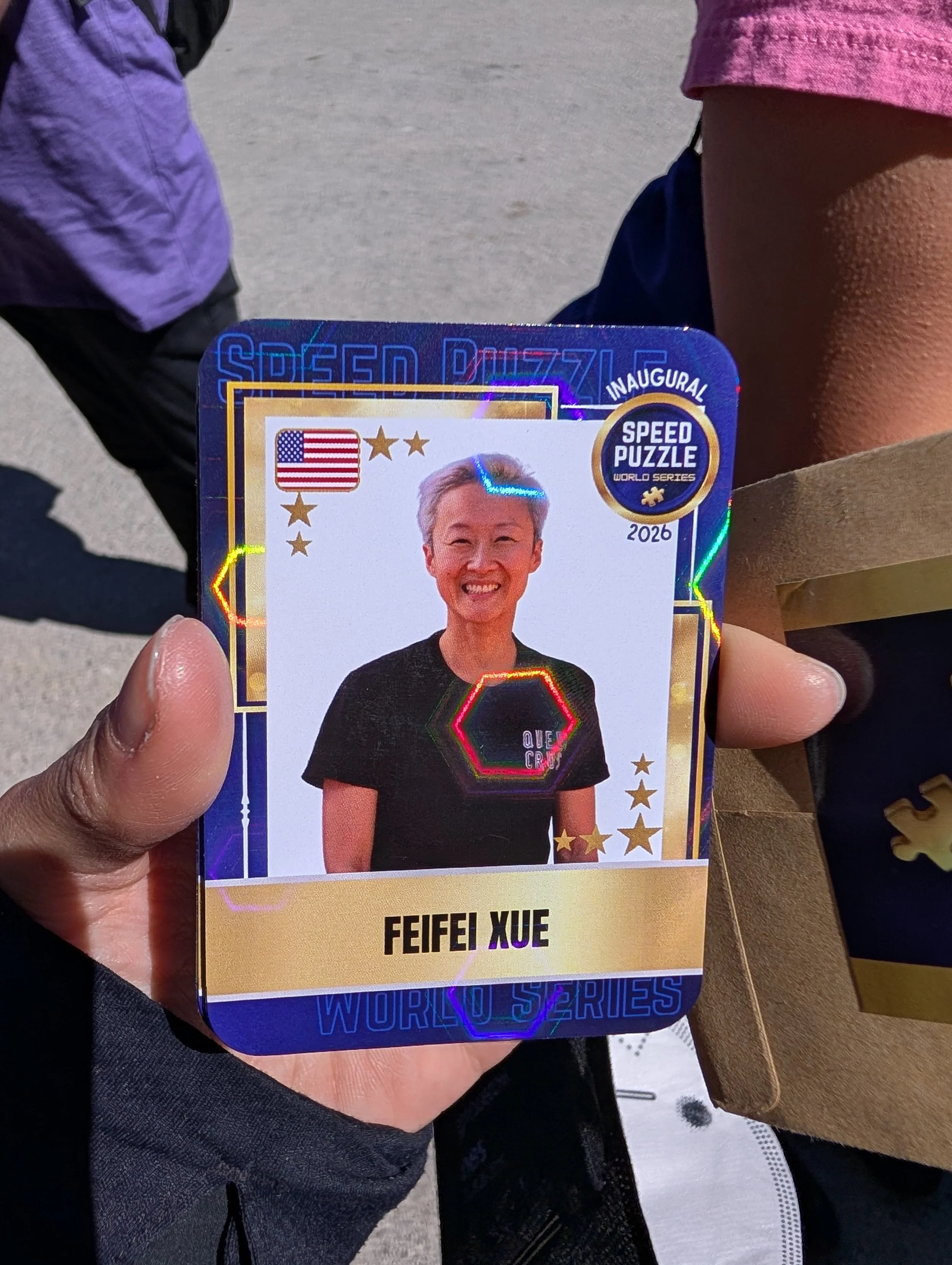 Feifei becomes a Pokémon at Speed Puzzle World Series 2026.
