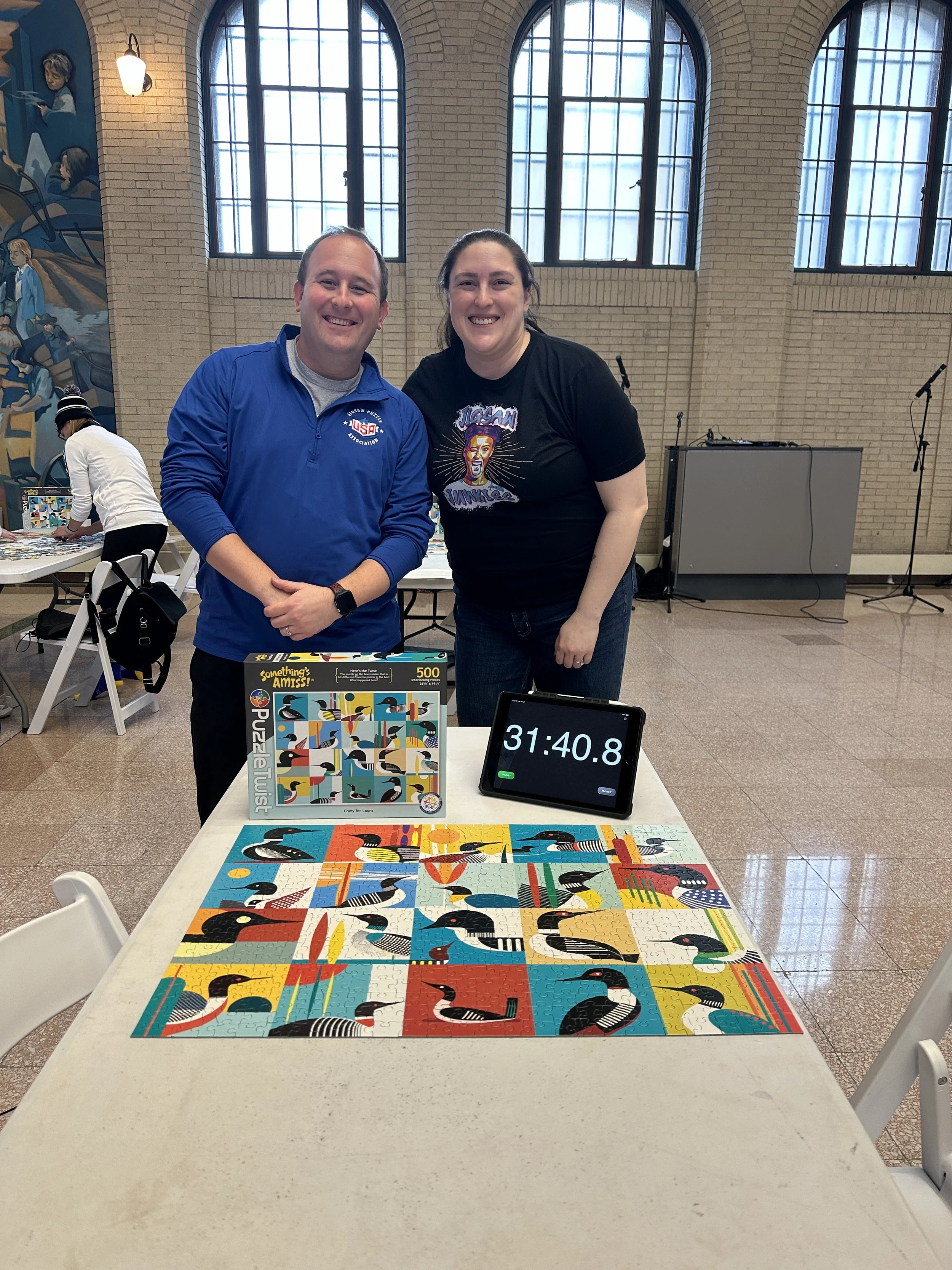 Josh and Kat after the Pairs contest at the 2024 St. Paul Winter Carnival