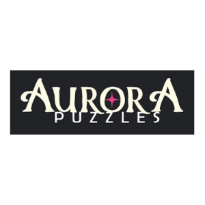 Aurora Puzzles logo on a black background