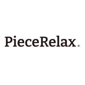 PieceRelax logo with black and white color scheme.