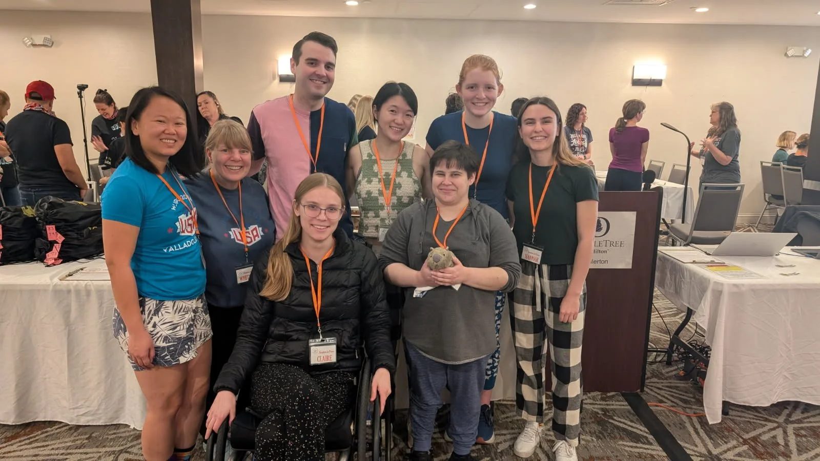 Hannah and Sleepless in Pieces at the Orange County Speed Puzzlers 24-Hour Puzzle Marathon.
