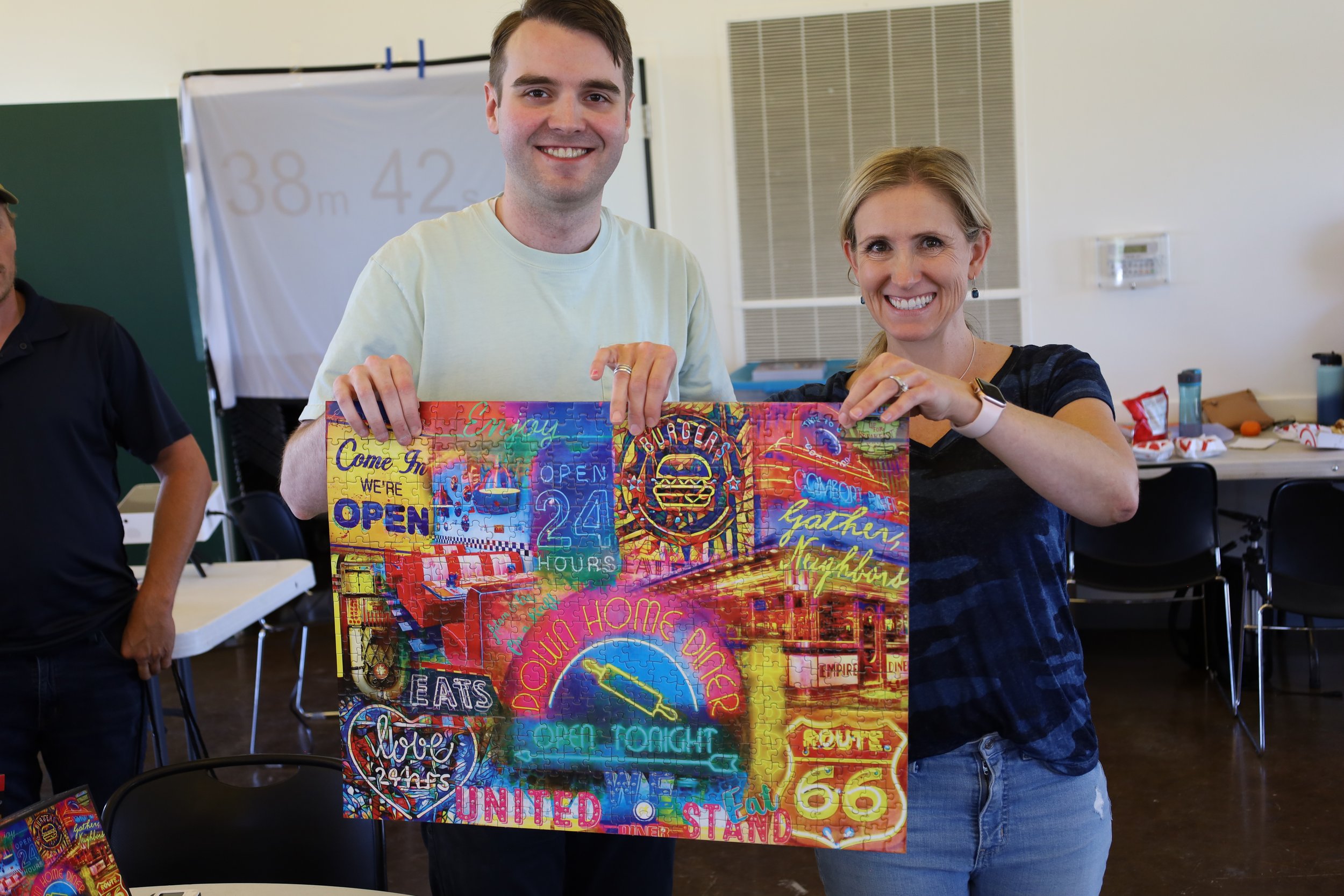 Kyle and his puzzle partner Mindy, after their 1st place finish at the Utah State Championship