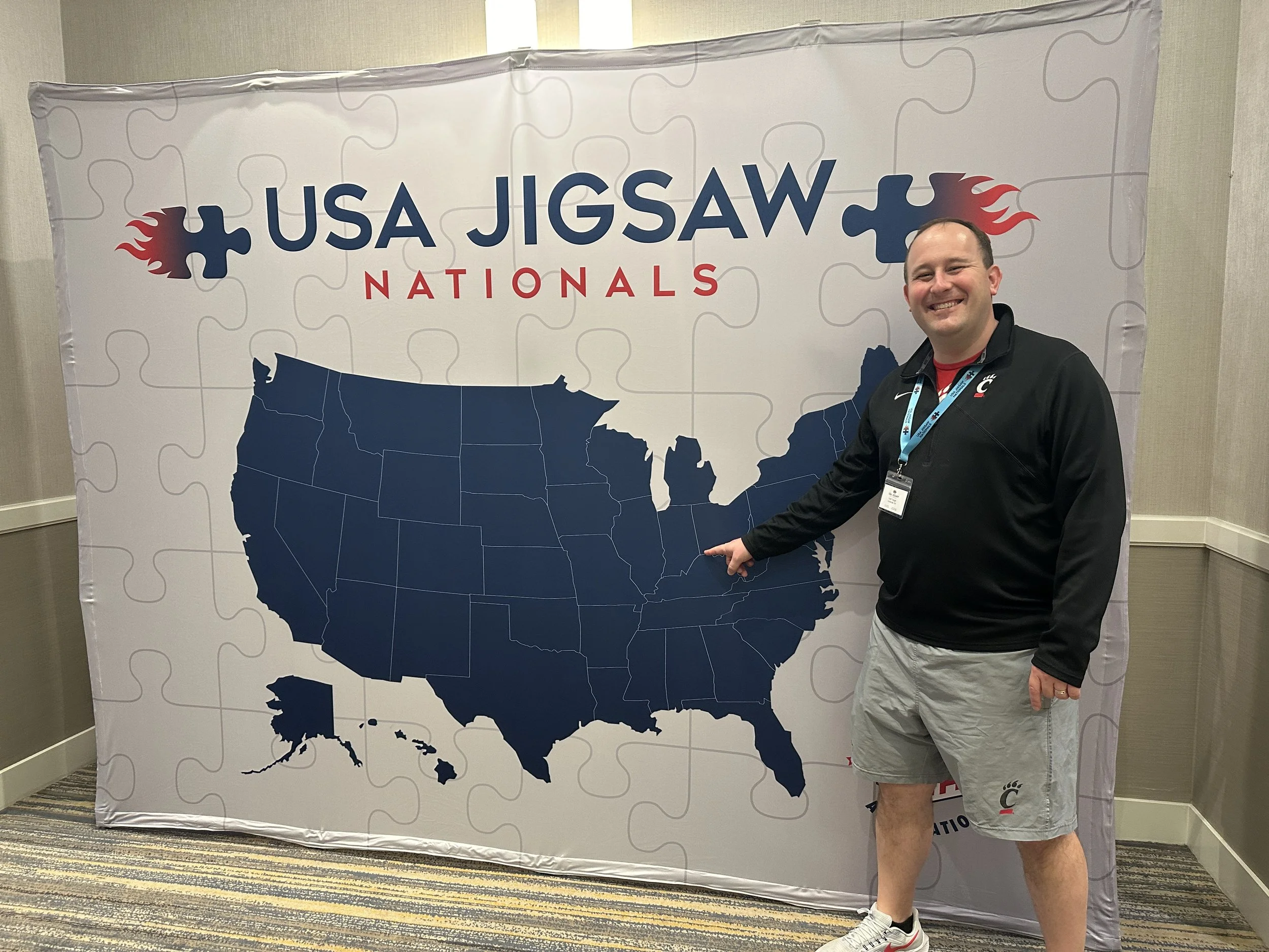 Josh at the USA Jigsaw Nationals 2024