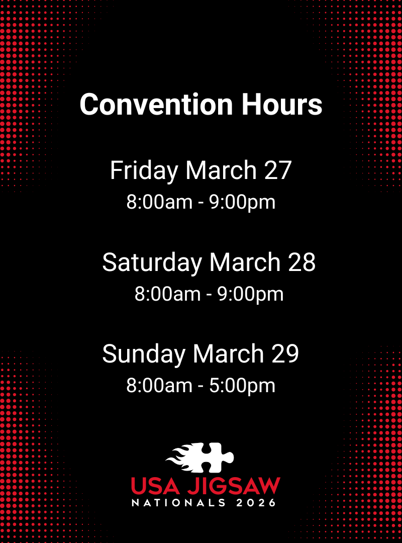 Convention Hours, Friday March 27th, 8am to 9pm, Saturday March 28th 8am to 9pm, Sunday March 29th 8am to 5pm.