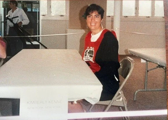 Kimberly at the finals in the Hallmark Nationals in 1990 in Athens, Ohio