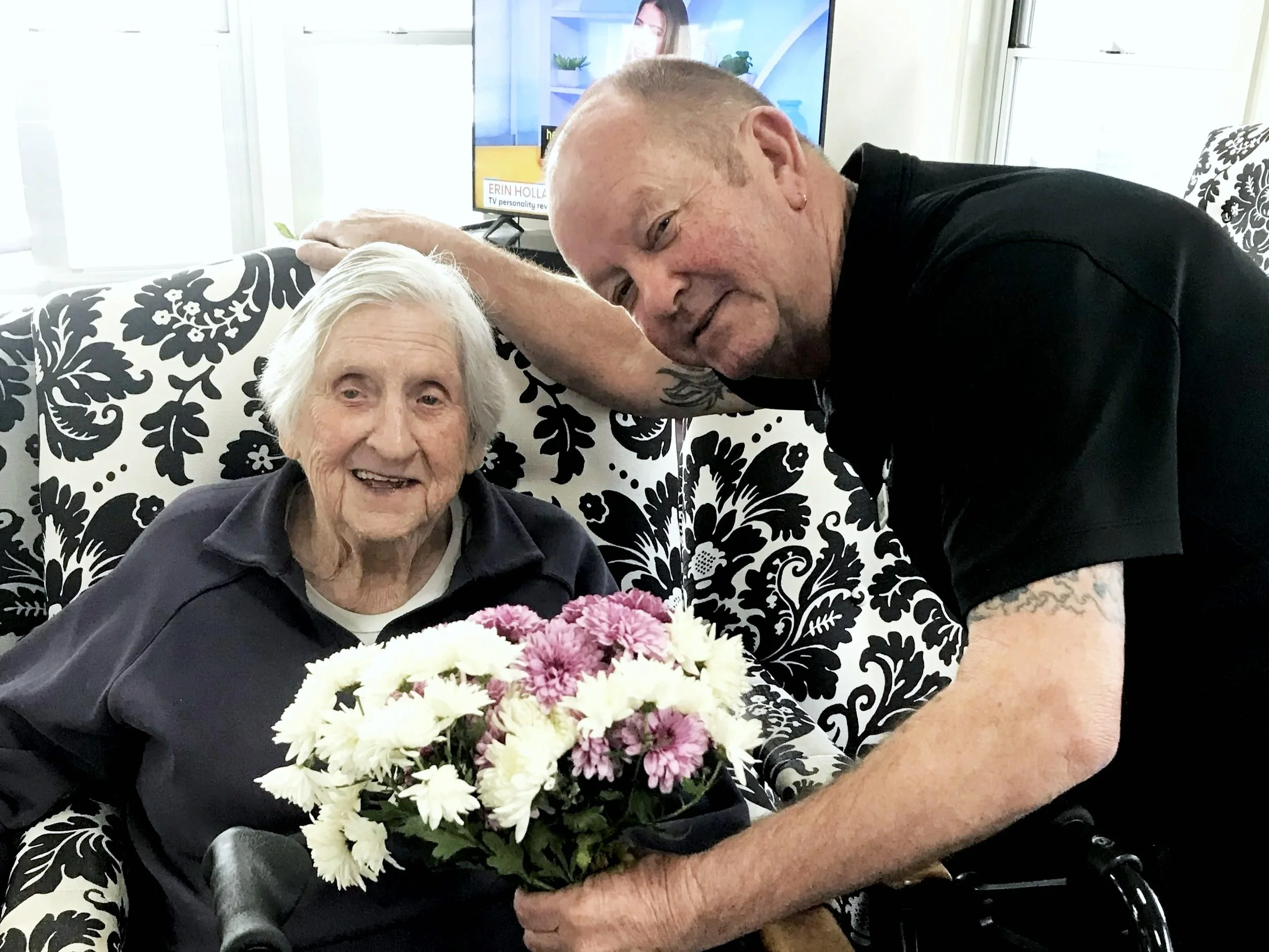Mothers Day flowers from Dale Watts #2 Sue Crosbie & Michael CROP.jpg