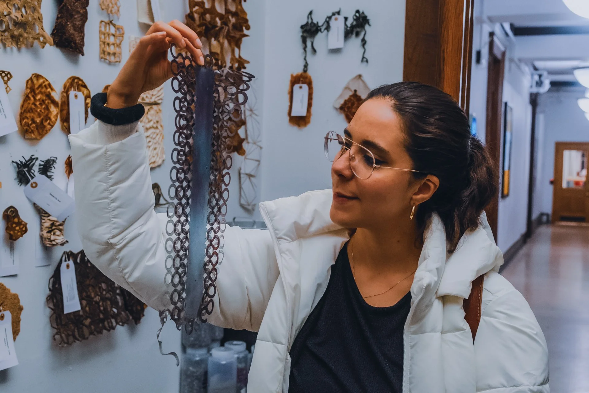 Holding Woven Bioplastic