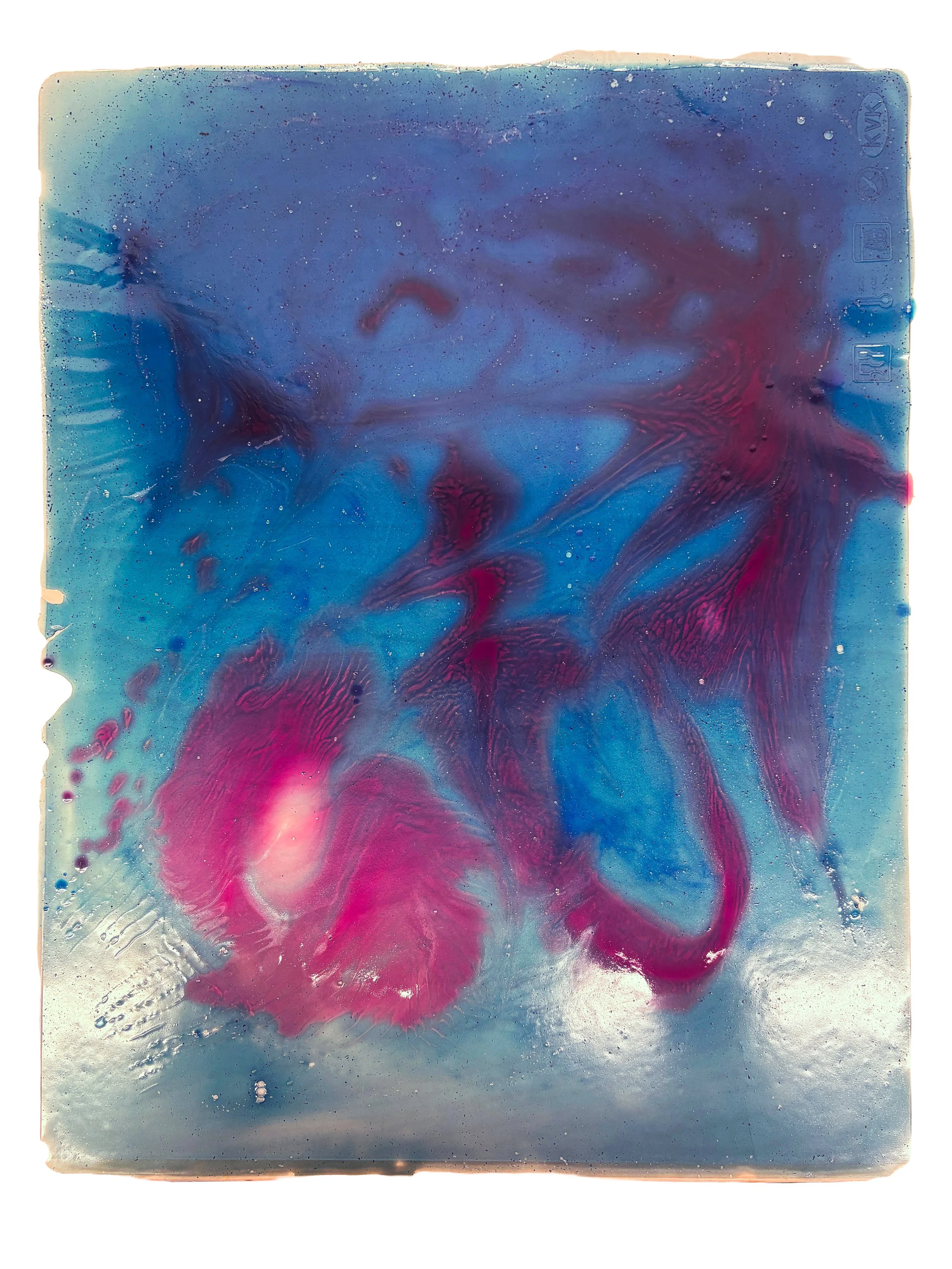 Marbled Bioplastic - Blue Spirulina