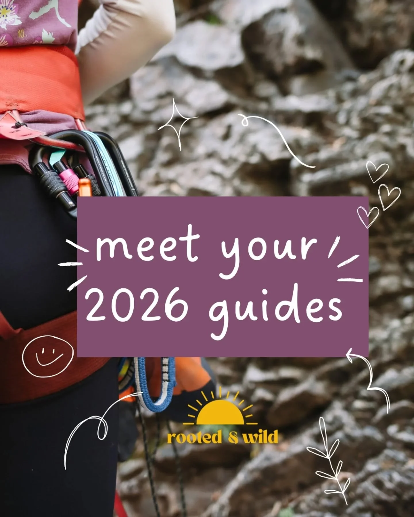 A few fun random facts for you about our 2026 team!! (Anything you already knew??!!)

If you're new here, Mandi and I (Amy) founded Rooted &amp; Wild three years ago to get more women outside! We are so excited our team has grown to include these lad