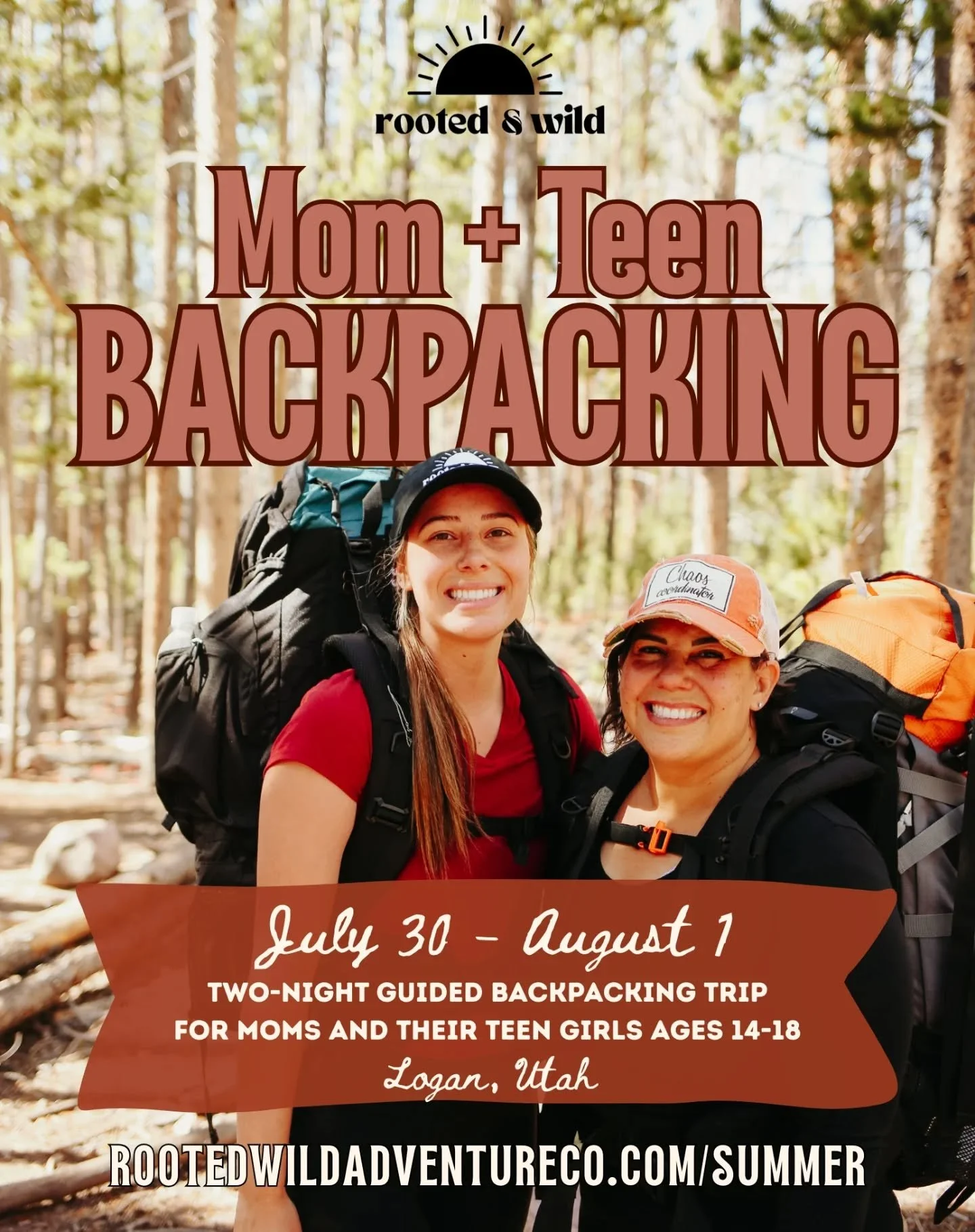 Hit the trail with your teen daughter this summer! 

This two-night backpacking trip is designed for moms and teen girls ready to take on a meaningful challenge. 

With longer mileage and longer elevation gain, it asks a bit more--requiring some prep