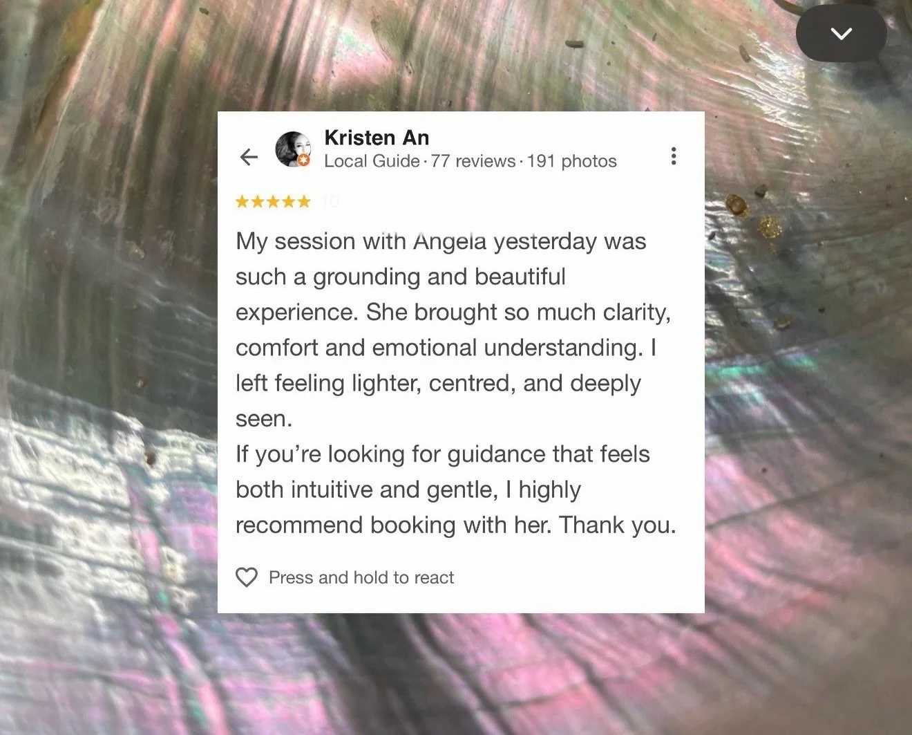 Thank you Kristen for taking the time to leave such a lovely 5-star review ✨I&rsquo;m truly grateful for the trust you placed in me and for allowing me to be part of your journey.

Supporting clients through Tarot, Archetypal Numerology , Spiritual H