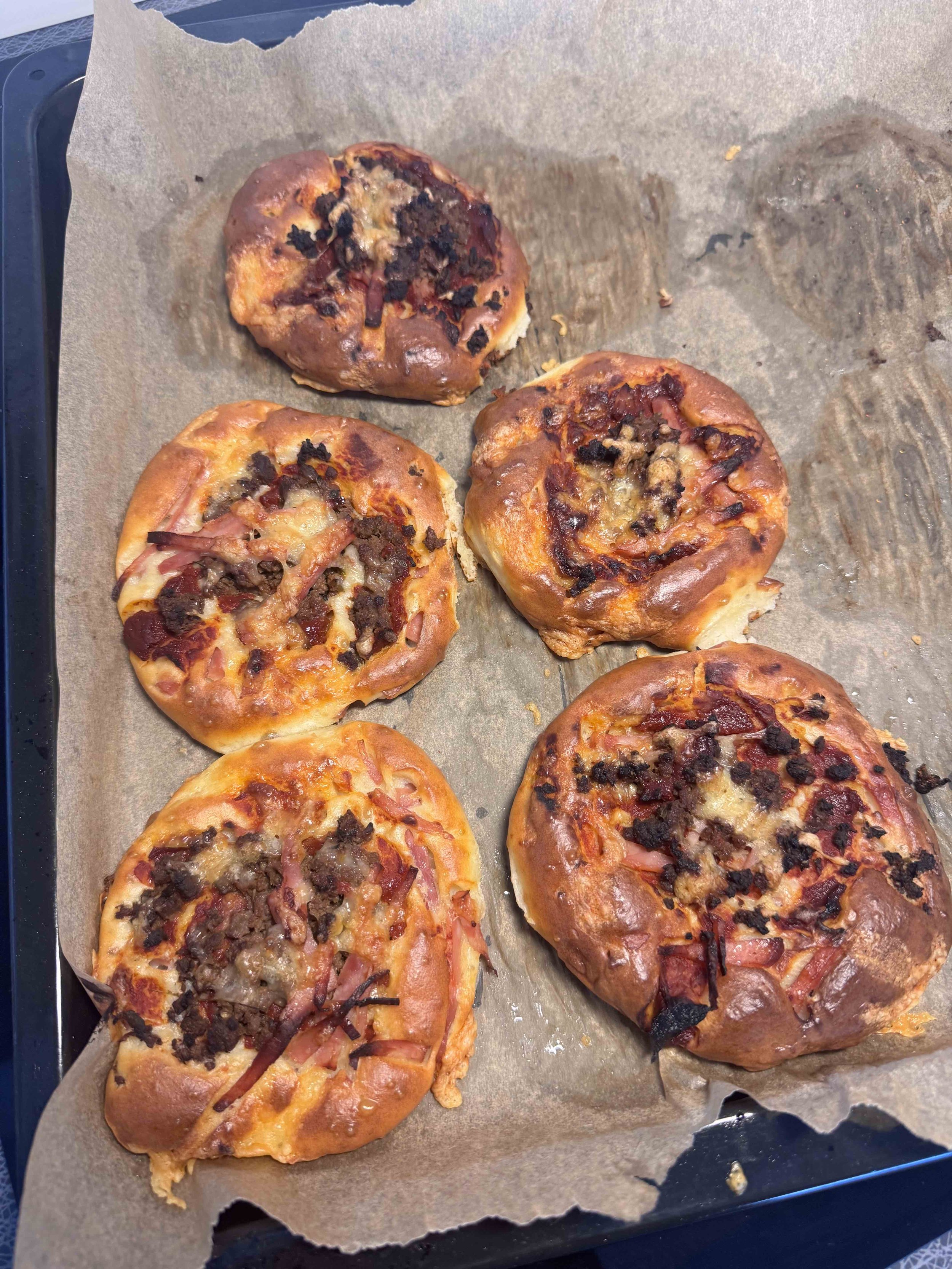 Pizza slice på hytteost