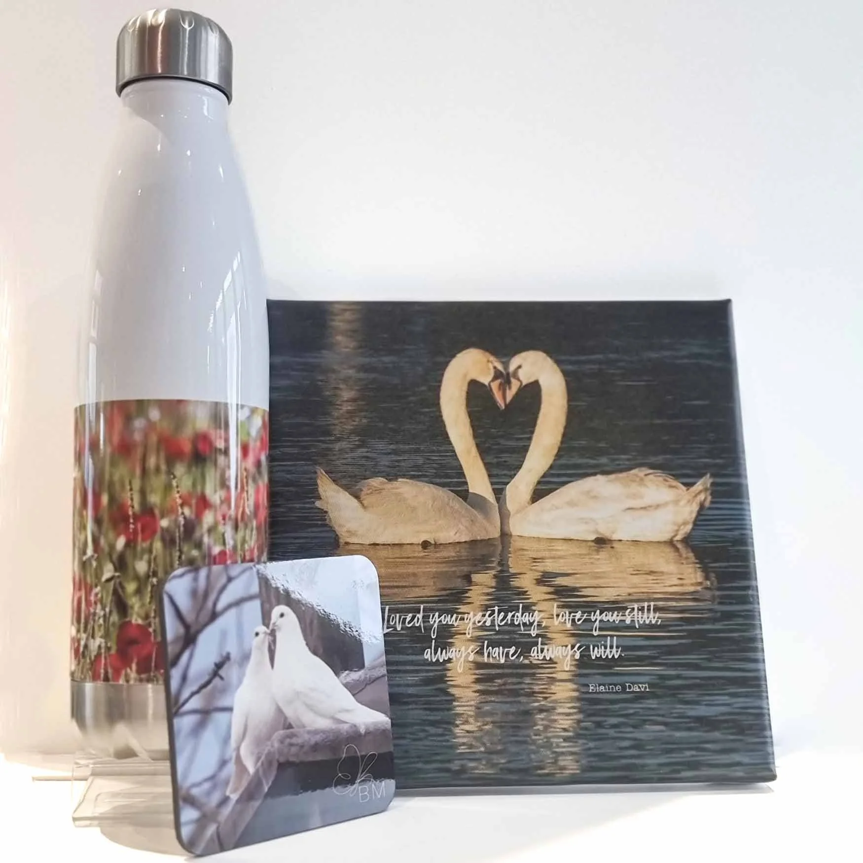 Not every photograph needs a wall.

Some travel with you &mdash; on a water bottle, resting on a desk, or beside your morning coffee.

A few smaller pieces in the gallery this week for those who like their art woven into everyday life.

.
.
.
.

.
#G