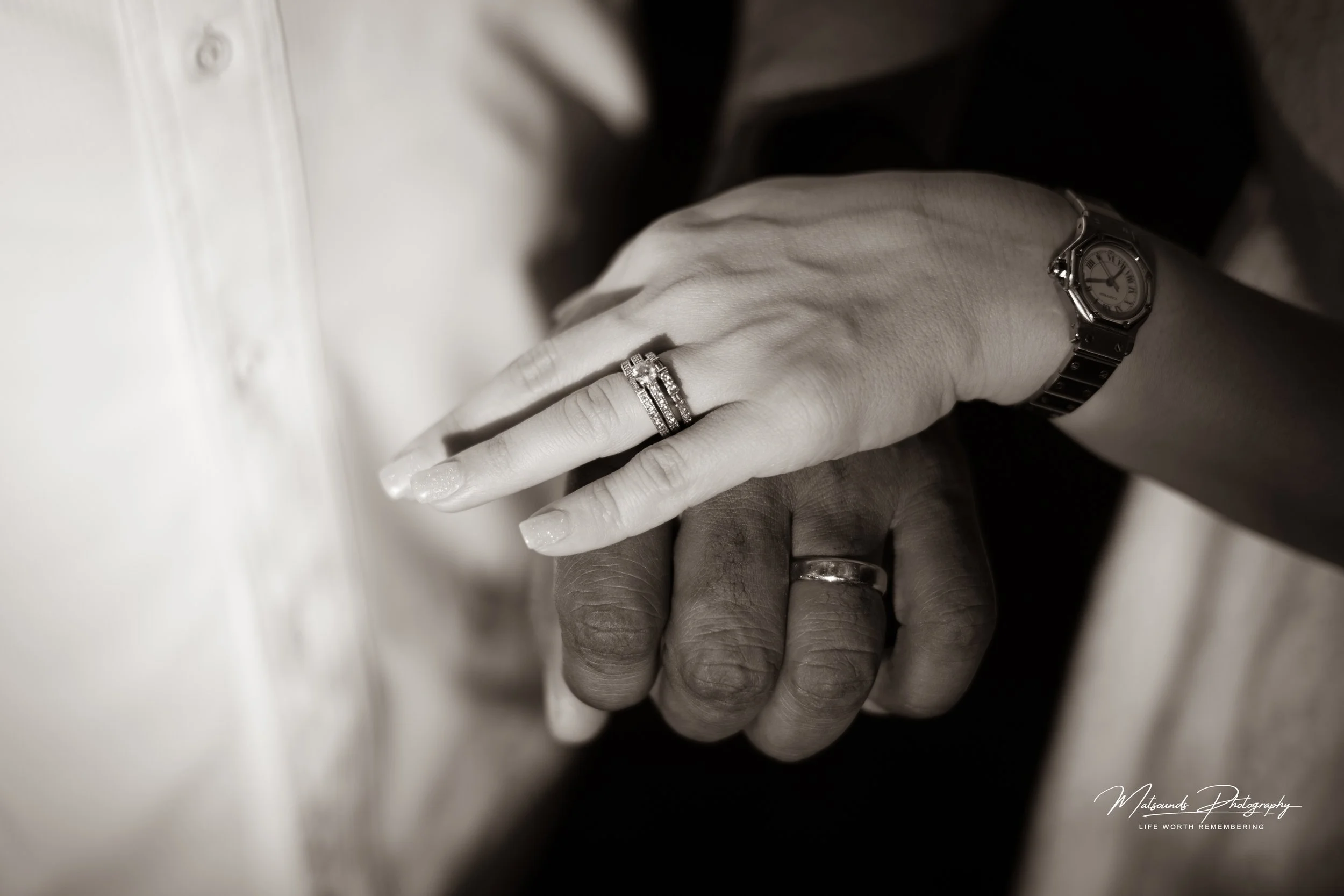 Engagement and wedding rings
