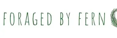 Text logo reading 'Foraged by Fern' with a small fern graphic on the right.