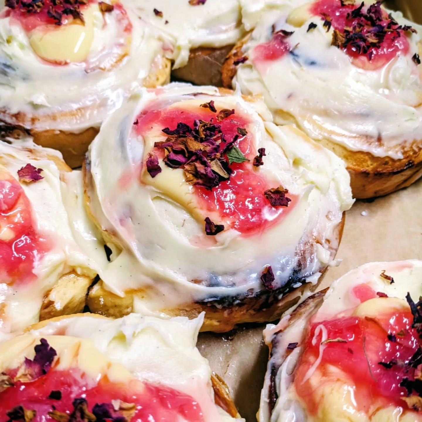 Get your homemade Rhubarb &amp; Custartd buns at the Cafe today! 🍥 🌞 

#exceedinglytasty 
#rhubarbandcustard 
#goatledge