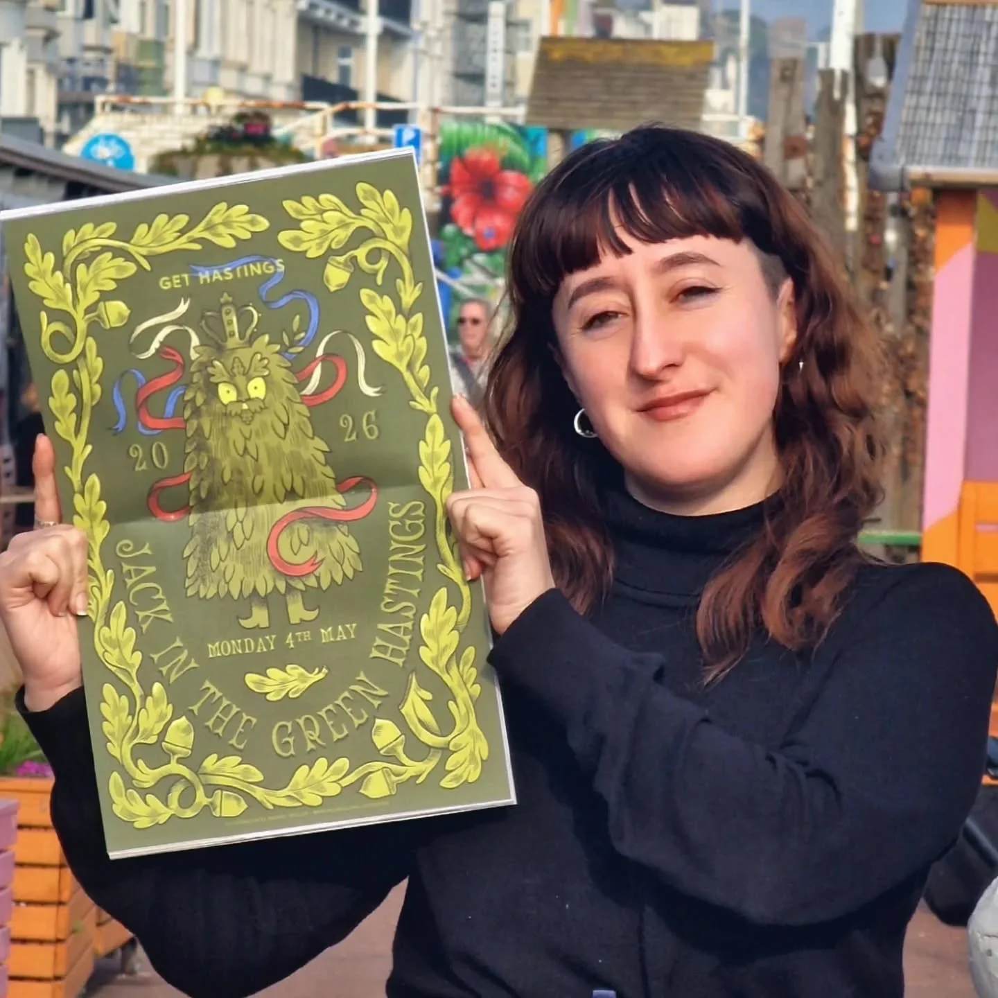 Our fantastic @rachelmollerillustration has her awesome Jack in the Green artwork in the new @gethastingsmag! 🟢 

How bloomin cool 🎨 

#coolstaff 
#rachelmollerillustration 
#gethastingsmag
#jackinthegreen
#goatledge