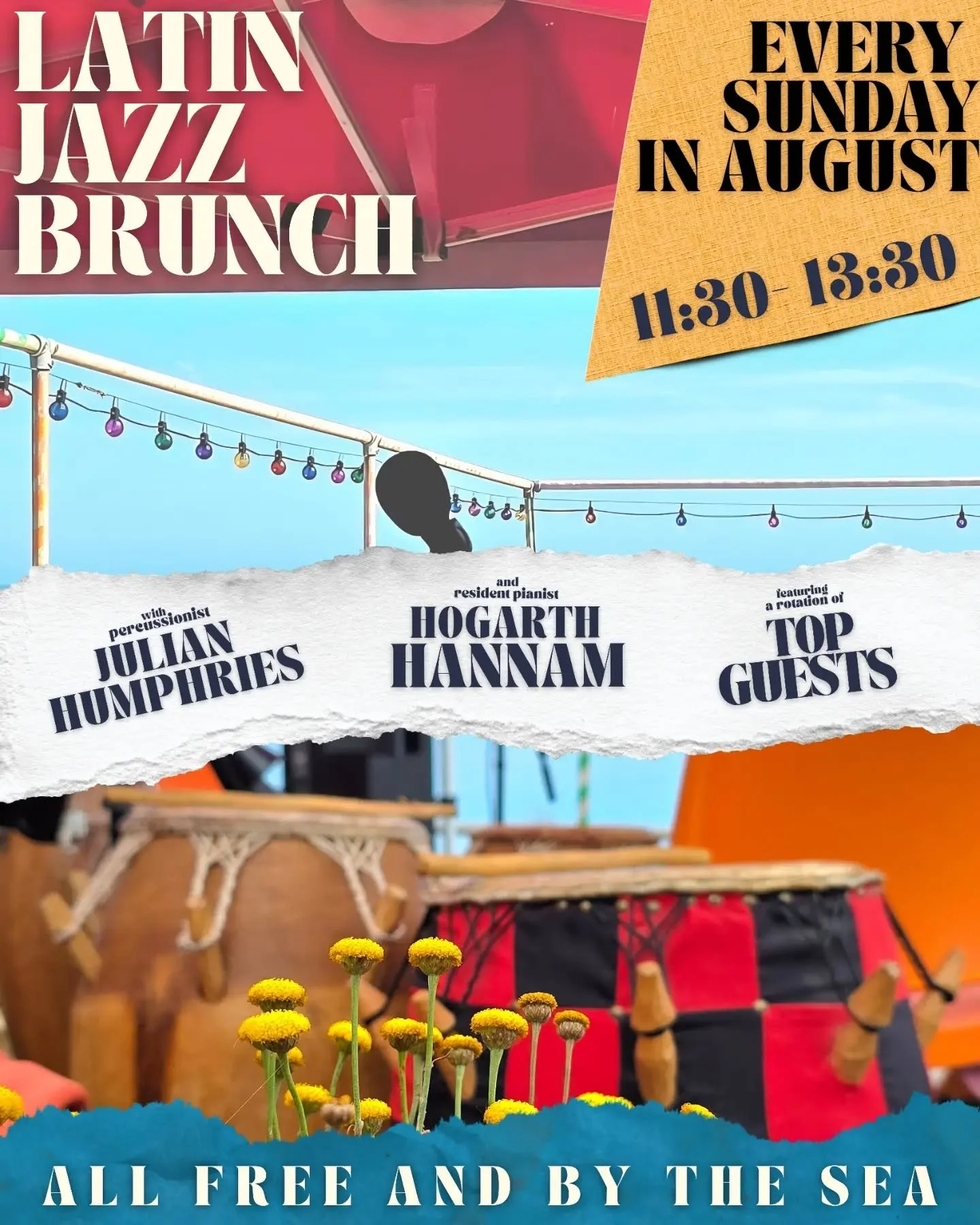 More music? Go on then. 

Join us every sunday (weather permitting) for Latin Jazz. 

All free and by the sea 🎷

#latinjazz 
#sundays
#goatledge