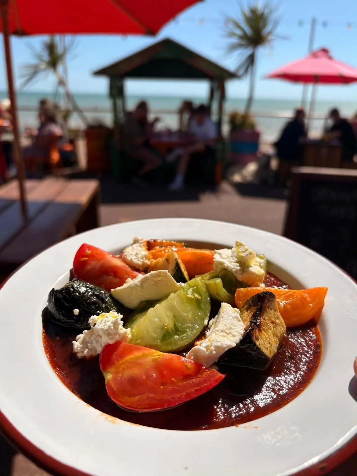 Wood-fired Courgette &amp; Tomato, now available from Fire on the Beach 🔥 

#fireonthebecah
#goatledge