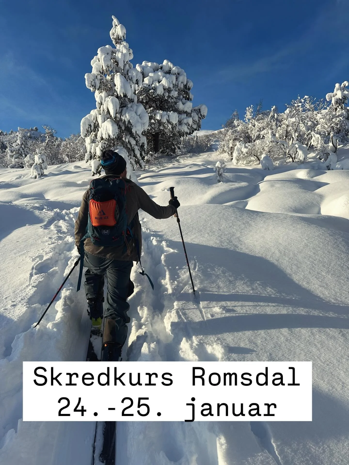 Bli med oss p&aring; skredkurs i Romsdal 24.-25. januar. 
Mer info p&aring; nettsidene.