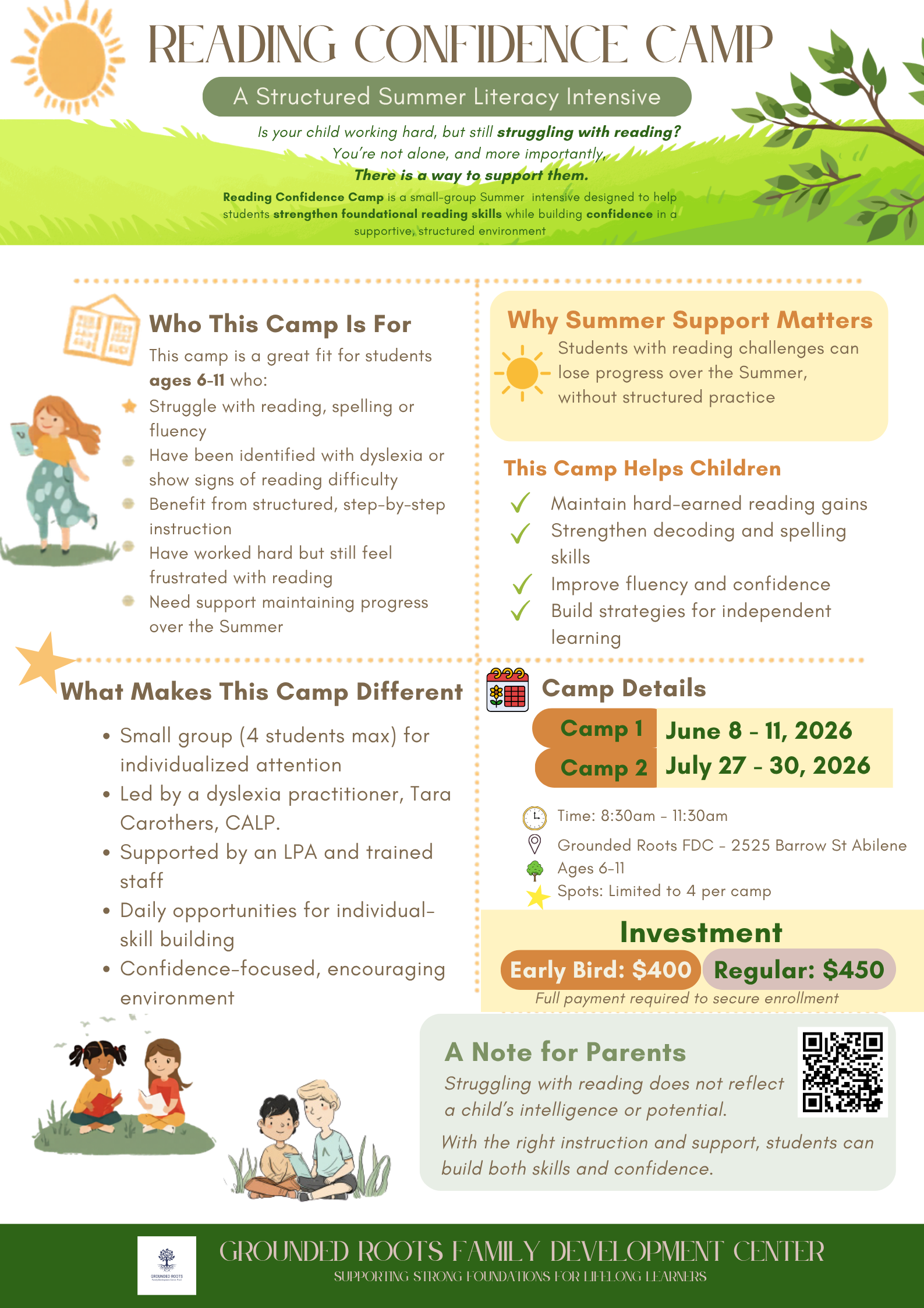 Reading Confidence Camp Tuition