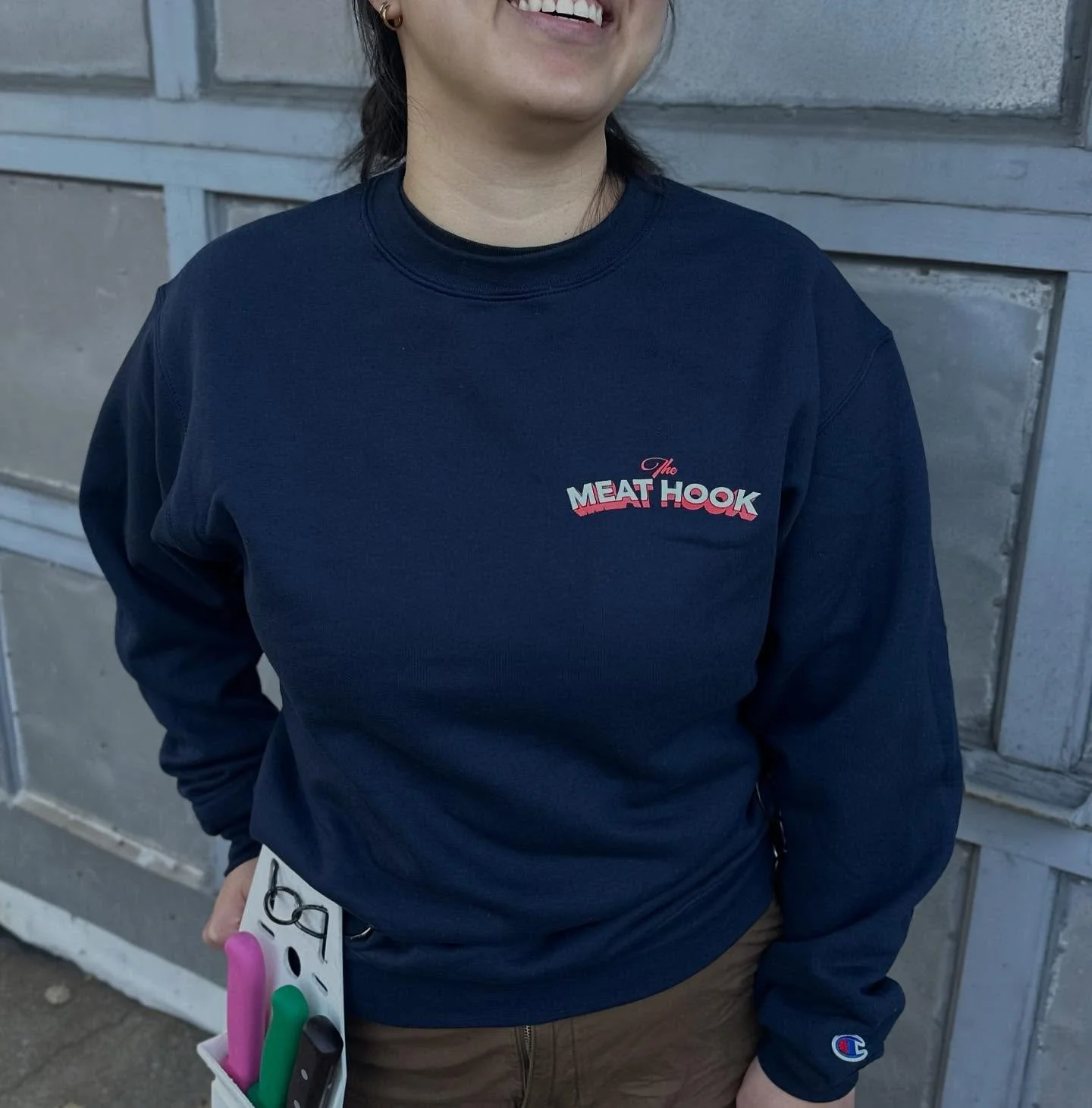 NEW MERCH ALERT!! Thanks to the inimitable @dougaldrichofficial for animating our new sweaters and pocket t&rsquo;s for winter. Get yours and swag out the Meat Hook lover in your life at the sneaky link in bio!