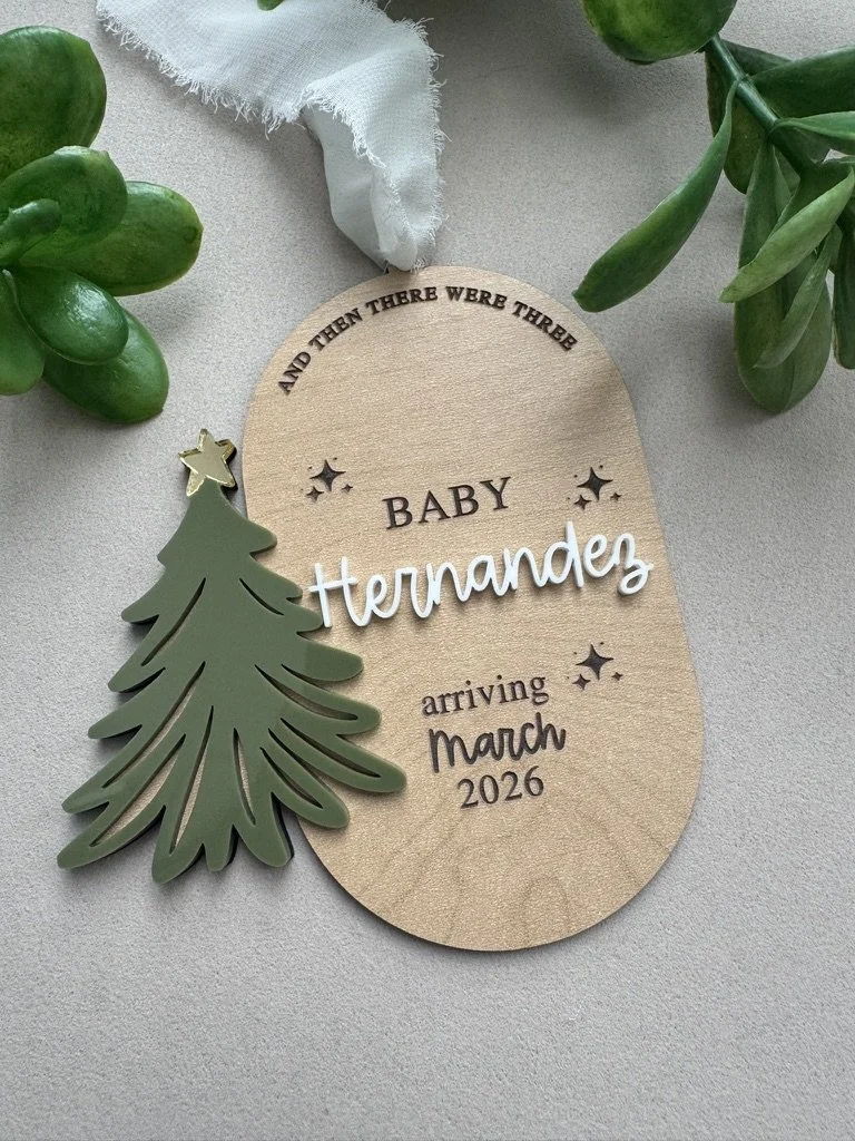 Expecting Baby Christmas Tree Ornament