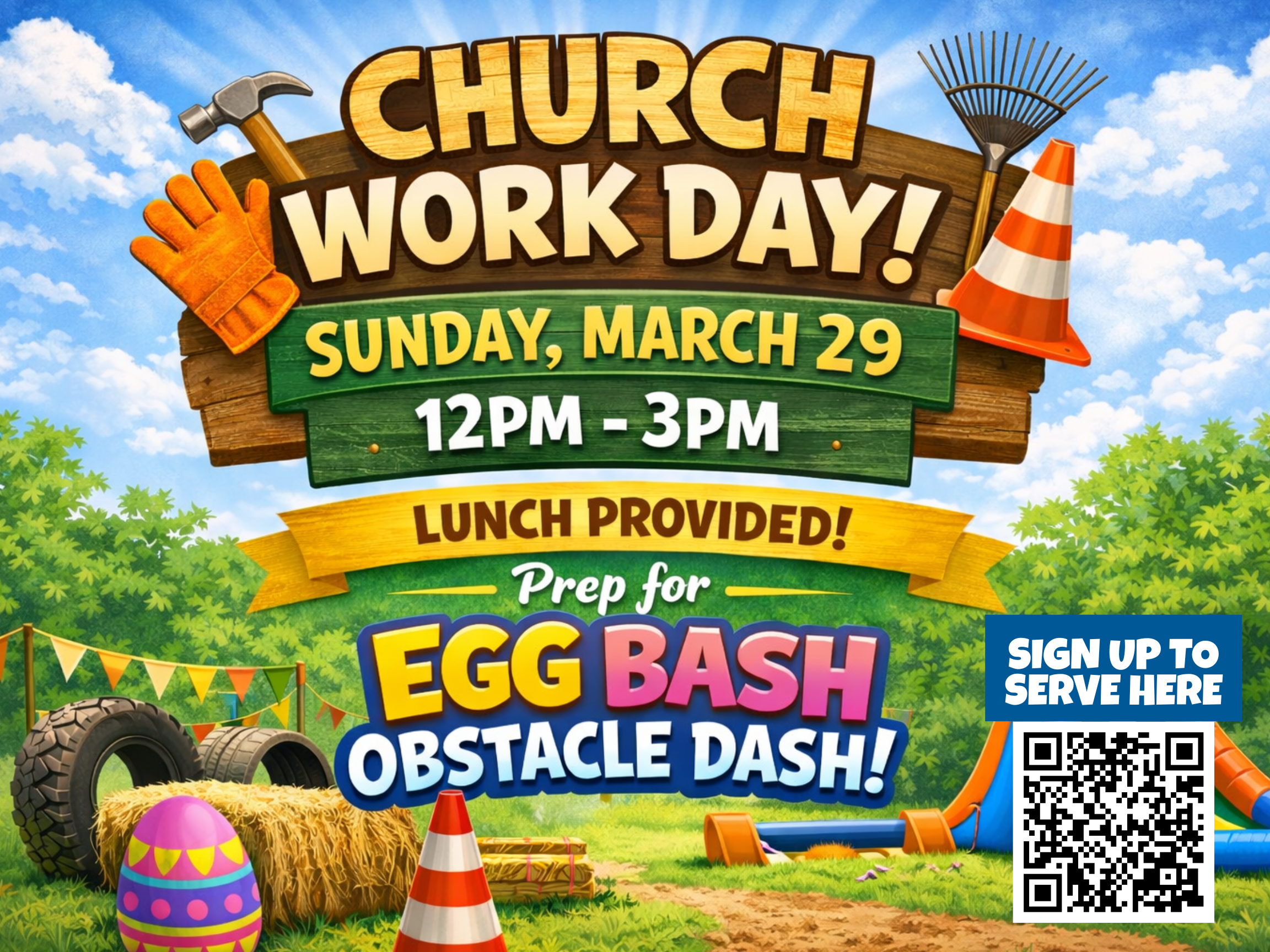 Church Work Day - Egg Bash Prep