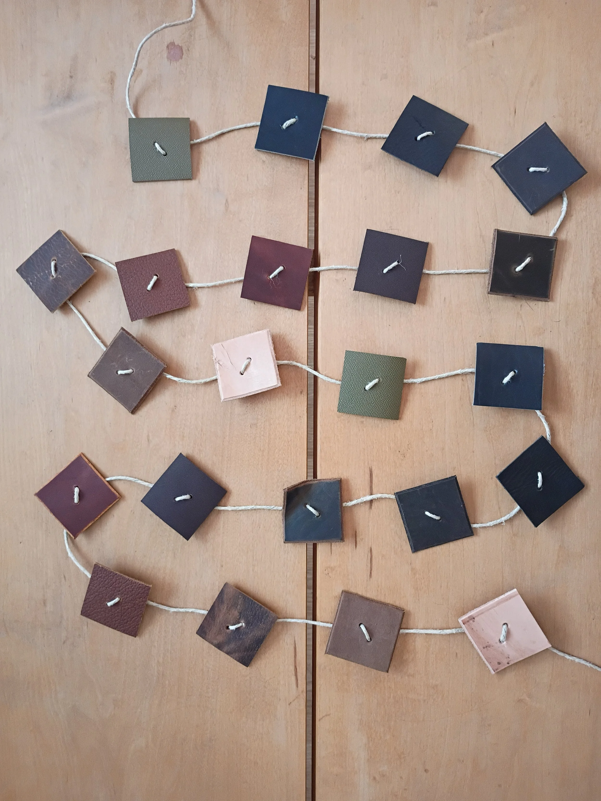 Rainbow Leather Diamond Garland