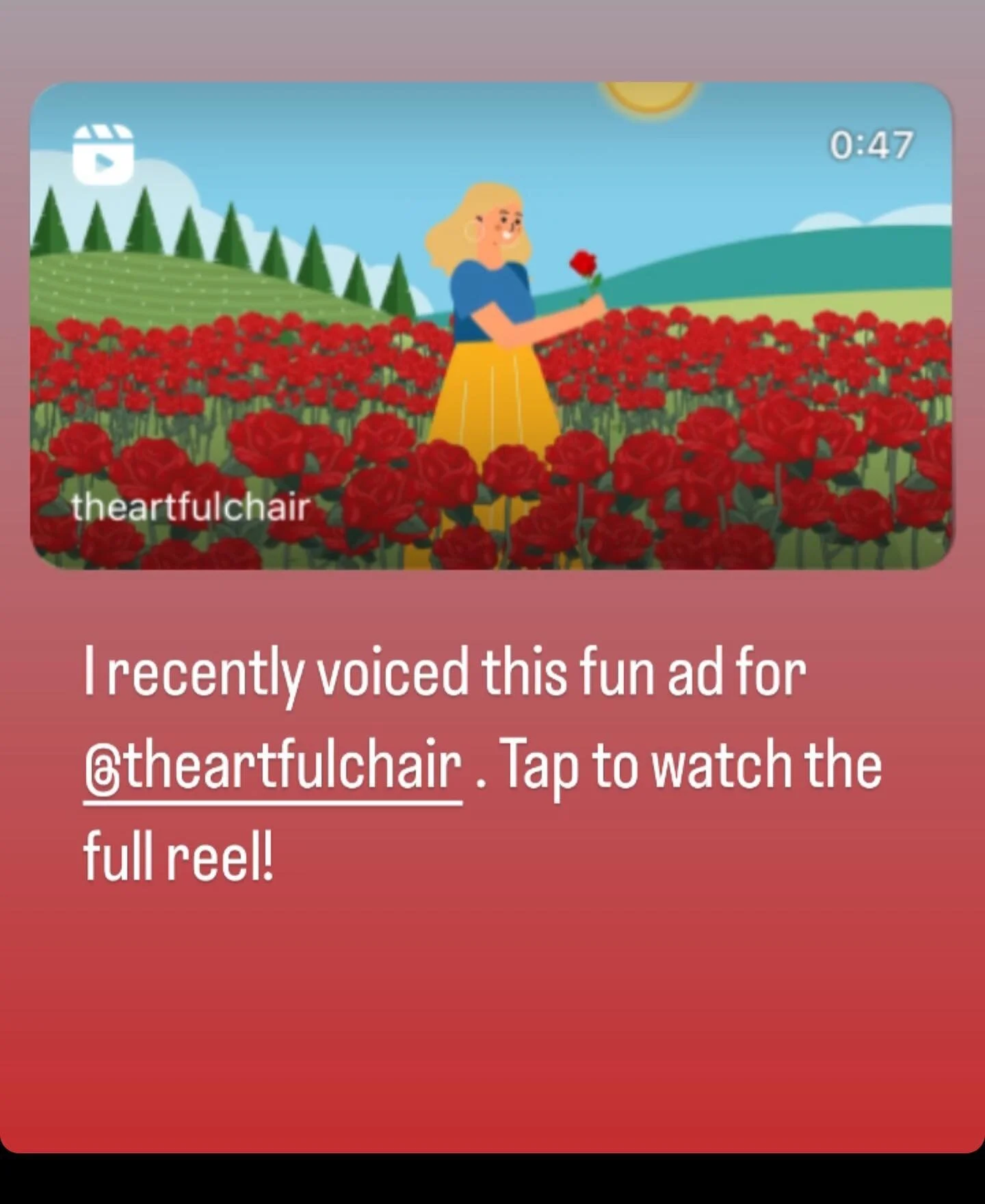 Voicing this #instaad for @theartfulchair was so natural. The video uses my first take! I&rsquo;d love to help your business find its voice.
#voiceover #voiceacting #smallbusiness #rreddivoiceover
