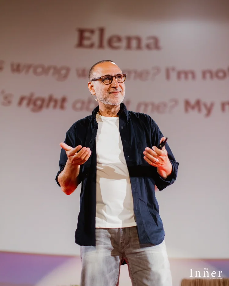 David Bedrick teaching live in front of an audience