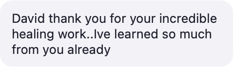 Participant testimonial screenshot