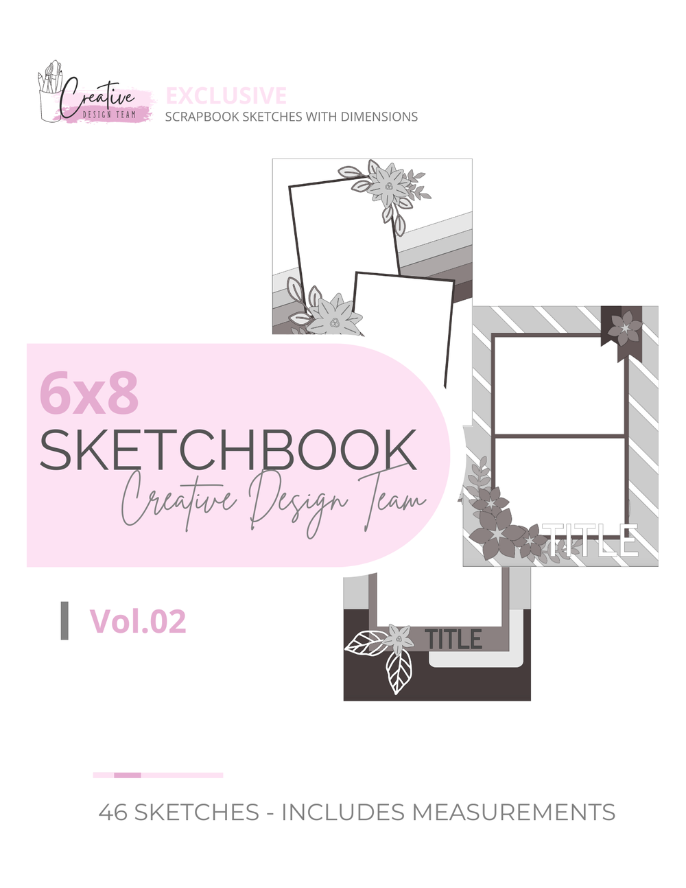 8.5 x 11 Scrapbook Sketch Book With Dimensions — Creative Design Team