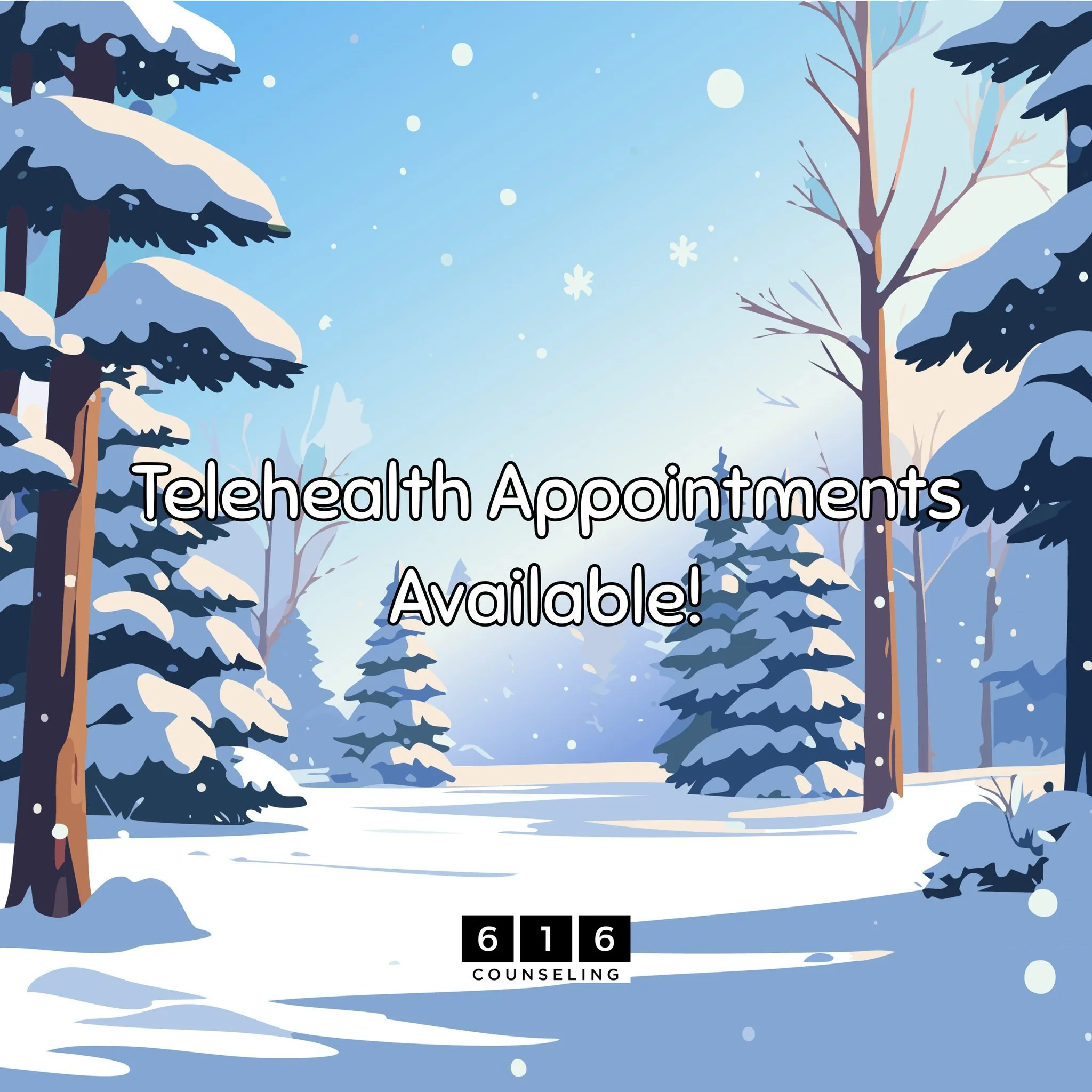 Please remember you are always welcome to switch your appointment to virtual if you don't feel safe on the roads. Be safe in the weather, everyone!☃❄💙